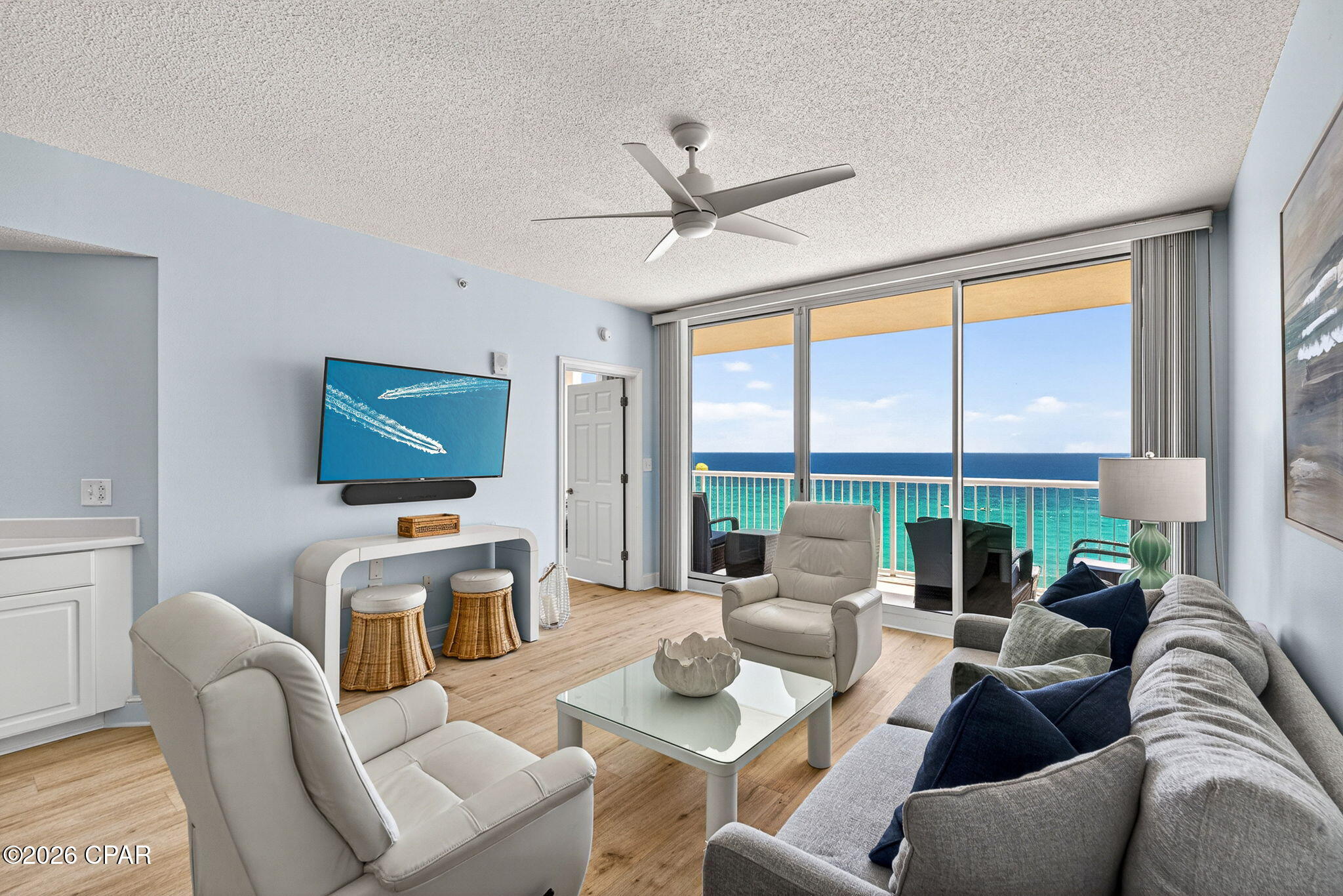 Majestic Beach Resort Tower II | Unit 908

Wake up to breathtaking Gulf-front views from this beautifully appointed 9th-floor condominium at Majestic Beach Resort. Perfectly positioned directly on the sugar-white sands of Panama City Beach, this spacious two-bedroom, two-bath residence offers the ultimate combination of comfort, luxury, and investment potential.

The highly desirable floor plan features a Gulf-front primary suite with direct balcony access, allowing you to enjoy stunning emerald-water views from the moment you wake up. The oversized primary bath offers a spa-like retreat with a soaking garden tub, separate shower, double vanity, and generous walk-in closet. The guest bedroom is thoughtfully furnished with two twin beds, providing flexible accommodations for family and guests.

Designed for entertaining, the spacious kitchen offers abundant cabinetry, a breakfast bar, pantry, and wet bar area with upgraded finishes and stylish touches throughout. Tile flooring, tasteful furnishings, and coastal décor create a warm and inviting atmosphere, while the private balcony provides the perfect setting to relax and enjoy spectacular sunsets over the Gulf.

Majestic Beach Resort is one of Panama City Beach's premier Gulf-front destinations, offering an exceptional collection of amenities including 650 feet of direct Gulf frontage, three outdoor pools, two indoor heated pools, multiple hot tubs, a children's wading pool with waterfall, poolside bars, tennis courts, a state-of-the-art fitness center with steam rooms and saunas, private owner's lounge, stadium-style movie theater, conference facilities, game room, and convenient covered parking.

Whether you're searching for a personal beach retreat, second home, or income-producing investment property, Majestic 908 offers the opportunity to own a slice of paradise in one of the area's most sought-after beachfront resorts.

Experience beachfront living at its finest--where every day feels like a vacation.