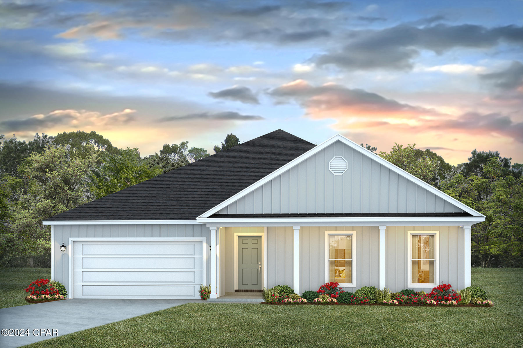The Victoria is a large open floor plan that is a great addition to our Tradition Series homes at Liberty. The Victoria is a 4-bedroom, 2.5-bathroom, 2 car garage home that has 2,275 square feet and many features. It is a popular floorplan built at many of our communities here in the sunny Panama City, Florida. As you approach the Victoria floor plan, you will notice the large covered front porch and beautiful Hardie Board Plus siding that covers all sides of the house. There is also a covered back patio that has plenty of room for patio furniture to enjoy your morning coffee or having friends over. 

On the inside of the Victoria, you'll notice the sunlight that radiates throughout the home from the many windows and the EVP flooring throughout the main areas of the home. Each bedroom has plush carpet floors and closets with ventilated shelving. The large open living room has tray ceilings and a ceiling fan and opens to the kitchen and dining area. The kitchen and full bathrooms have beautiful white cabinets and elegant white quartz countertops. The primary bathroom features a double vanity and a separate tub and a shower with glass doors next to a walk-in closet, saving you space in the main bedroom. The guest bathroom also features a double vanity and plenty of cabinet space.

Appreciate the convenience of a Smart Home technology package, featuring keyless entry and an intuitive control panel for your thermostat, lighting, and security systems. The exterior of this home features Hardie Color Plus Siding and is uniquely engineered to stand up to the harshest elements from wind, rain, fire, freezing temperatures, and hail. Dimensional shingles with 30-year warranty. A landscaped front flower bed at entry way and fully sodded yard. Our Liberty community features underground utilities making it less susceptible to damage from severe weather leading to fewer outages and more reliable service. Residents of Liberty can enjoy exclusive access to two amenity centers, complete with two pools, a children's splash pad, two playgrounds for endless fun, and a well-equipped fitness center. Our second amenity center features a basketball court and two pickleball courts for after school and work fun! Embrace the lifestyle you deserve where every detail is curated for your ultimate enjoyment.

Come and see for yourself why the Victoria is a popular floor plan for new home buyers. To see this floor plan at Liberty, stop by our model home today or schedule an appointment online.