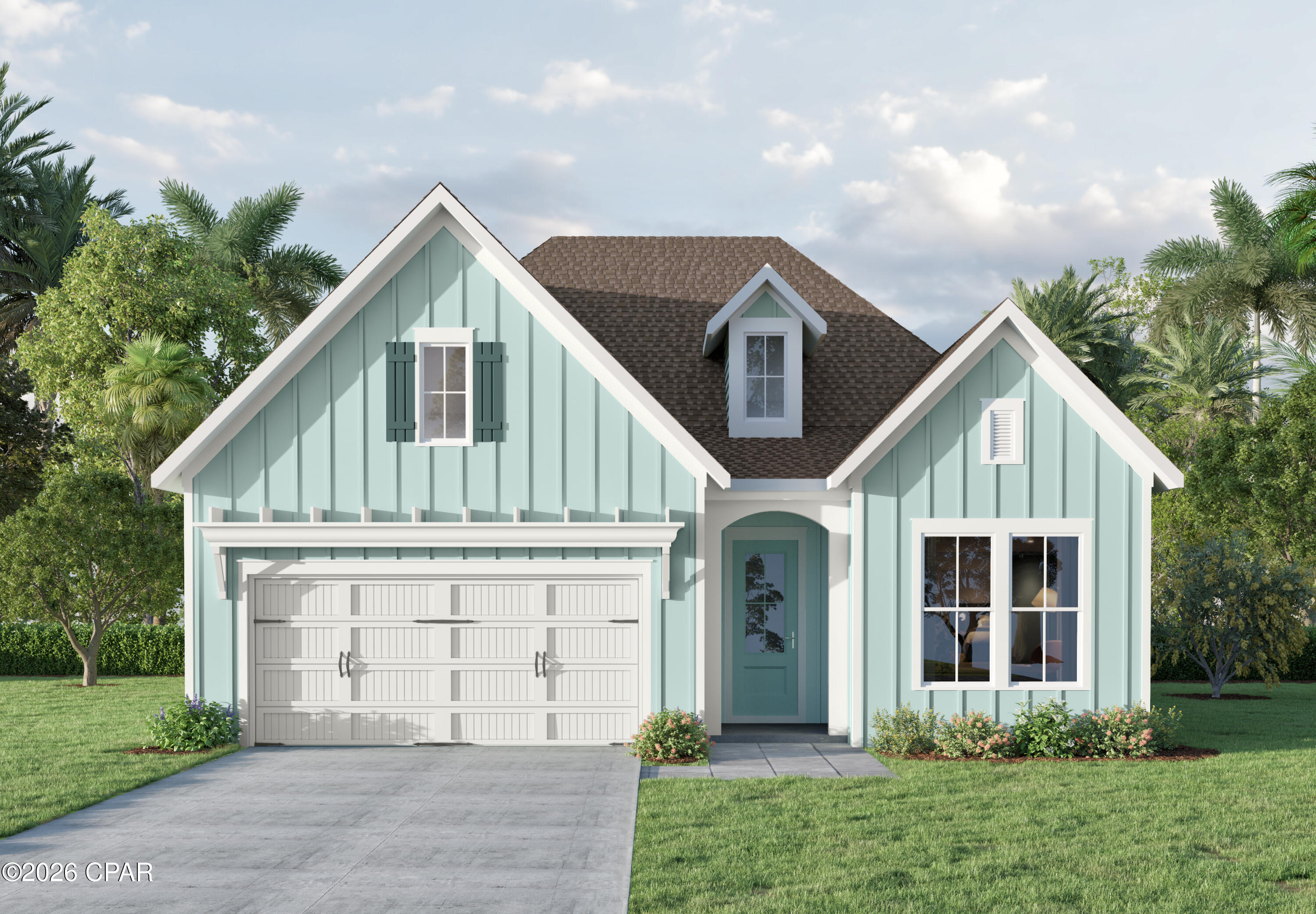 King's Landing, an exclusive new community of 39 single-family homes located in the desirable King's Point area of Lynn Haven's Pretty Bayou.  The Quinton plan offers 1,693 square feet of thoughtfully designed single story living with 3 bedrooms, 2 baths and a 2-car garage.  The open concept layout seamlessly connects the modern kitchen, dining area and family room, perfect for entertaining and everyday living. The kitchen features contemporary finishes and an island that serves as the heart of the home. The spacious owner's suite provides a private retreat with a walk-in closet and ensuite bath complete with a double vanity, and separate water closet. two additional bedrooms and a full bath provide comfortable accommodations for family and guests, while the single-story design offer effortless accessibility and low maintenance living.  Residents will enjoy access to the community pool and cabana, perfect for relaxing and enjoying the waterfront views.  King's Landing combines comfortable coastal living with convenient access to the water, local shopping, dining and recreation. Experience the quality craftmanship and attention to detail that Traton Homes has delivered for 55 years.