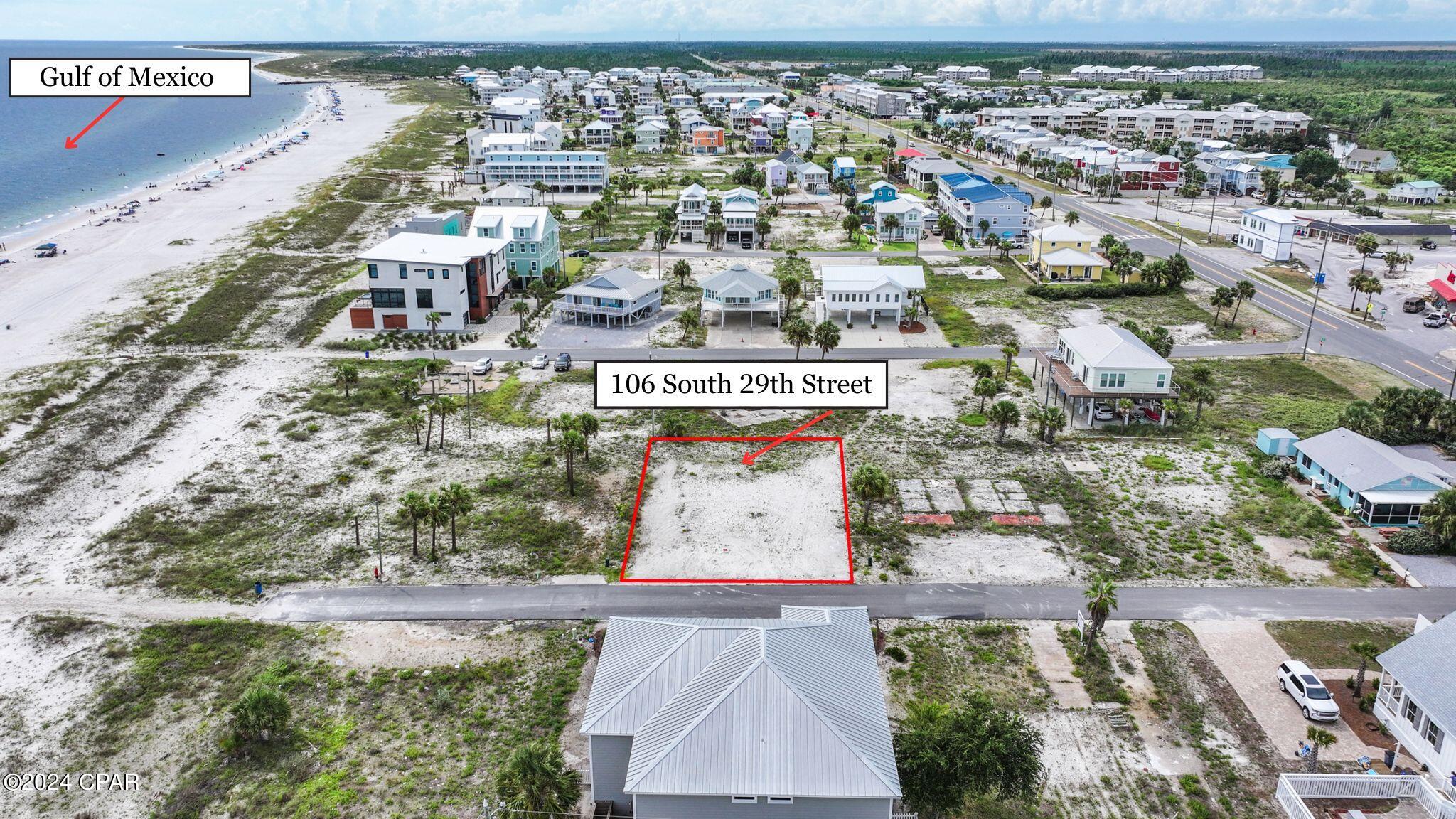 COASTAL DREAM LOT!! One of the most desirable homesites in Mexico Beach! This exceptional 75' x 100' Gulf-view lot is perfectly positioned just 150 feet from the sugar-white sands & emerald waters of the Gulf of Mexico, offering an incredible opportunity to create the custom coastal retreat you've always envisioned. Located in the coveted X Flood Zone, this premier property provides added peace of mind while placing you within steps of one of Florida's most beautiful beaches. Wake up to the sound of the waves, spend your days soaking up the sun, & end each evening with breathtaking sunsets that paint the sky over the Gulf. Whether you're designing a full-time residence, second home, or vacation getaway, this spacious 75-foot-wide homesite provides plenty of room to bring your dream floor plan to life. Best of all, there are no HOA dues or private subdivision restrictions beyond city codes, giving you the freedom to build with flexibility. Enjoy the laid-back charm that has made Mexico Beach one of the Forgotten Coast's most treasured destinations, where uncrowded beaches, friendly neighbors & small-town coastal living create the perfect escape from the everyday. Spend your mornings shoreline fishing, kayaking, paddleboarding, shell collecting, or simply strolling along miles of pristine white sand. Launch your boat from the nearby public boat ramp for world-class offshore fishing, explore the Gulf waters, or challenge friends to a game of pickleball at the city park before enjoying fresh local seafood at nearby restaurants. With limited beachside lots remaining, opportunities like this are becoming increasingly rare. If you've been waiting for the perfect location to build your forever beach home, now is the time to make your move. Experience everything the ''Unforgettable Coast'' has to offer from this outstanding Gulf-view homesite just steps from the shoreline. Don't miss your chance to own one of Mexico Beach's premier beachside properties! Call for your private tour & LIVE THE BEACH LIFE!