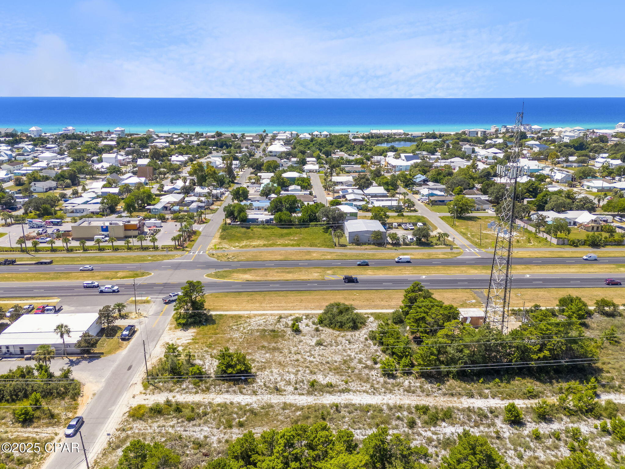 Exceptional opportunity to own a high-visibility corner lots at Hwy 98 and Malaga Place on the highly desirable west end of Panama City Beach. Zoned Plaza Commercial, this property is ideal for retail, office, restaurant, or mixed-use development. Located in the #2 fastest-growing metro in the United States, the site offers strong traffic exposure on busy Panama City Beach Parkway and is surrounded by rapid residential and commercial growth. With rare corner frontage providing maximum visibility and access, this parcel is perfectly positioned for investors or businesses seeking a premier PCB location.
