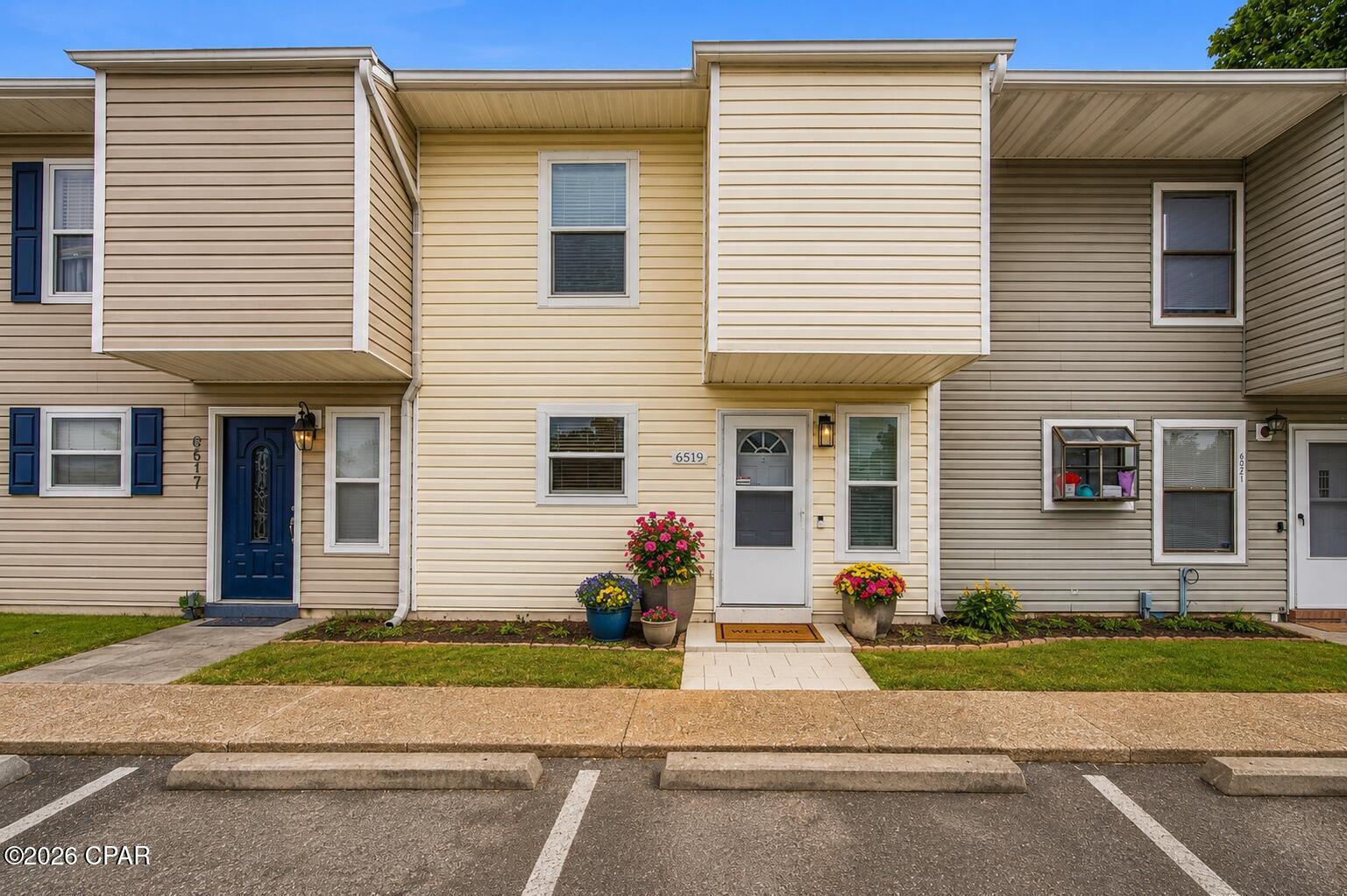 Charming Townhome with Private Yard Near Tyndall AFB! Welcome home to this beautifully maintained 2-bedroom, 1.5-bath townhome offering comfort, convenience, and excellent value. Ideally located near shopping, dining, schools, and Tyndall Air Force Base, this property is perfect for a starter home, downsizing opportunity, or investment property.
Inside, you'll find a bright and inviting layout featuring updated paint, newer windows and doors, and an upgraded HVAC system for added peace of mind. The kitchen offers a functional design with stainless steel and black appliances plus a convenient breakfast bar ideal for casual dining or extra prep space. The spacious primary bedroom includes dual closets and direct access to the bathroom, while the secondary bedroom provides generous space for guests, family, or a home office. Step outside to enjoy your own privacy-fenced backyard, complete with a covered patio area and storage shed--perfect for relaxing, entertaining, or additional storage needs. Additional bonus: Washer and dryer convey with the sale! With its great location, thoughtful updates, and move-in-ready condition, this home is a fantastic opportunity you won't want to miss. Call today for more information or to schedule your private showing!