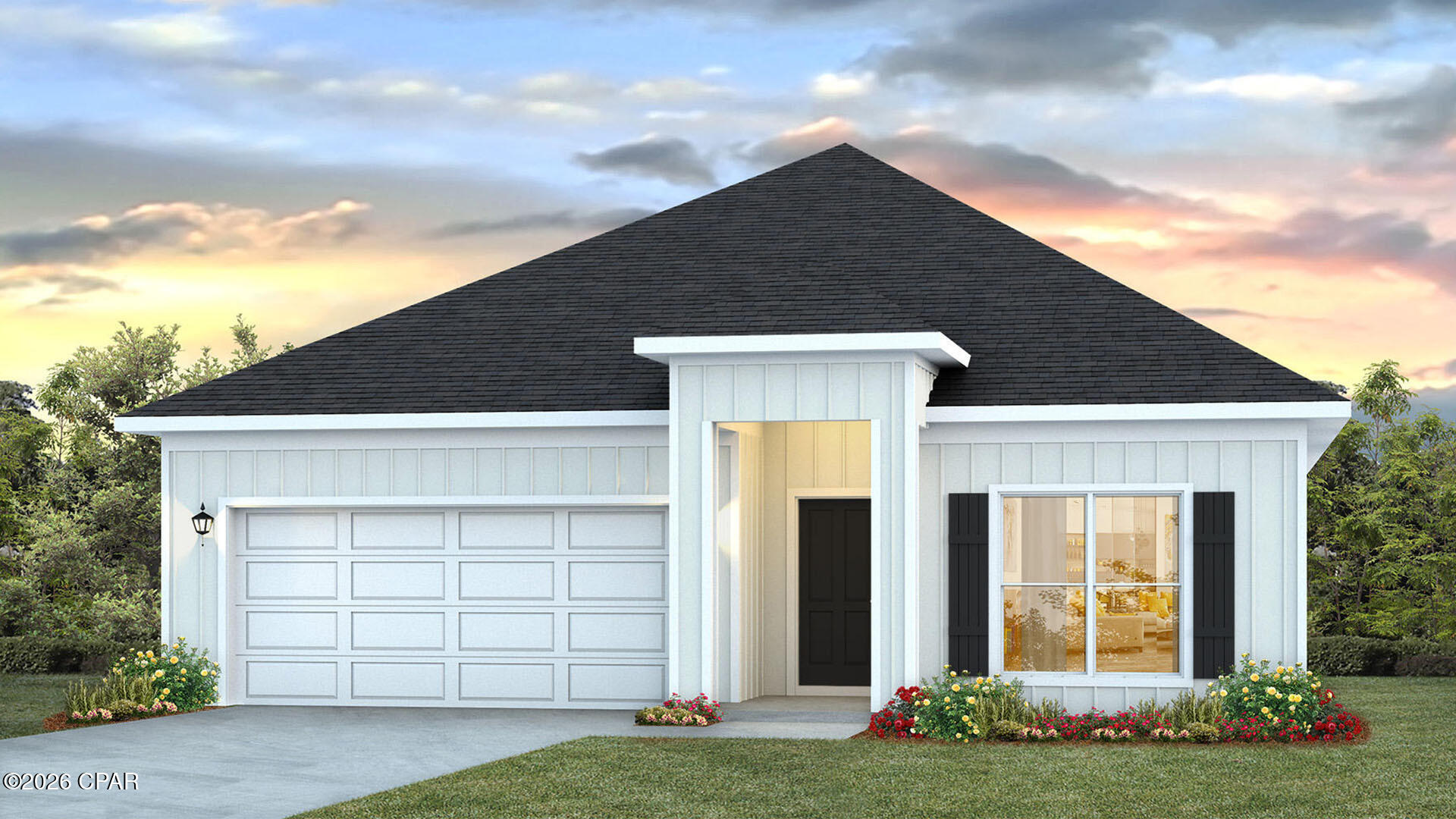 This home is under construction and features the Rhett floorplan, a four-bedroom, two-bathroom home with over 1,700 square feet of living space. As you enter this home through the bright entryway you will find EVP flooring in the foyer leading to three guest bedrooms. Continuing through the foyer you will find an open and spacious living area. The kitchen serves as the heart of the home and features quartz countertops, beautiful white upper and lower cabinetry and a stainless-steel appliance package that includes a smooth top stove, microwave, and dishwasher. Enjoy spending time with guest and family comfortably with your open kitchen.

The primary bedroom is located off the living area and has private ensuite bathroom with a large shower with glass enclosure, dual sink vanity with quartz countertops and lower cabinetry for storage, a separate water closet and large soak tub as well as a large closet. The guest bedrooms have spacious closets and share a full bathroom with shower and tub combination. Each bedroom has plush carpet and spacious closets. This home has a Home is Connected® Smart Home Technology Package.

Enjoy afternoons or morning coffee from your covered back patio or relax on your front porch as you look out to your lawn and a flower bed off the entry walk. This home is located just a short walk from the community pool. Call us today for more information on this home.