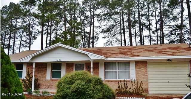 ***100% USDA AND VA FINANCING AVAILABLE***Awesome 2 bedroom Home minutes from Tyndall AFB.. Priced to sell at only $79,000 close to bay fishing, restaurants, shopping.. all you need.. this is a charming southern ranch home.. would make a great rental property too. The interior is very spacious with an open floor plan. The kitchen is has a large dining area that opens up to the living room. Both bedrooms are very large, one bedroom could be easily made into a two, making it a 3 bedroom home. The brick exterior is great for low maintenance and the roof looks great!! A one car garage takes care of storage. The wooded lot is 100 feet wide by 145 feet deep! ....All sizes approximate, if important, please measure.