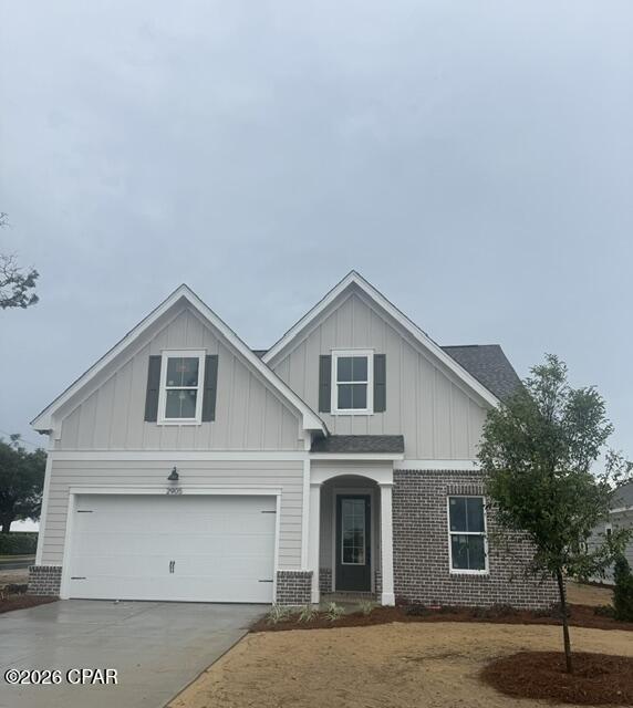 Welcome to King's Landing, an exclusive waterfront community featuring 39 homesites nestled in the desirable King's Point area of Lynn Haven.  The Riverside is a stunning new construction floorplan by Traton Homes, offering a spacious two-story layout designed for modern family living. The Riverside features 5 bedrooms, 3 baths and a 2 car garage. The kitchen features quartz countertops, stainless appliances, a large island, and a walk-in pantry, while the open main level seamlessly connects the dining and family room. A dedicated home office provides the perfect space for remote work or study.
Upstairs, the owner's suite boasts a walk-in closet, double-bowl vanity, walk-in shower, and private toilet closet. The home includes many upgrades, including a covered back porch! Residents will enjoy access to the community pool and cabana, perfect for relaxing with neighbors. King's Landing combines comfortable coastal living with convenient access to the water, local shopping, dining and recreation.  Come experience the quality craftmanship and attention to detail that Traton Homes has delivered for over 55 years. Move in ready by August!