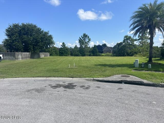 Spacious .32-acre cleared cul-de-sac lot with a serene pond view in a highly desirable and well-maintained community. Just a quick golf cart ride to the scenic Nature Walk Golf Course, minutes to grocery stores and other shopping choices, also located in top-rated school districts including the A-rated Mosley High School.