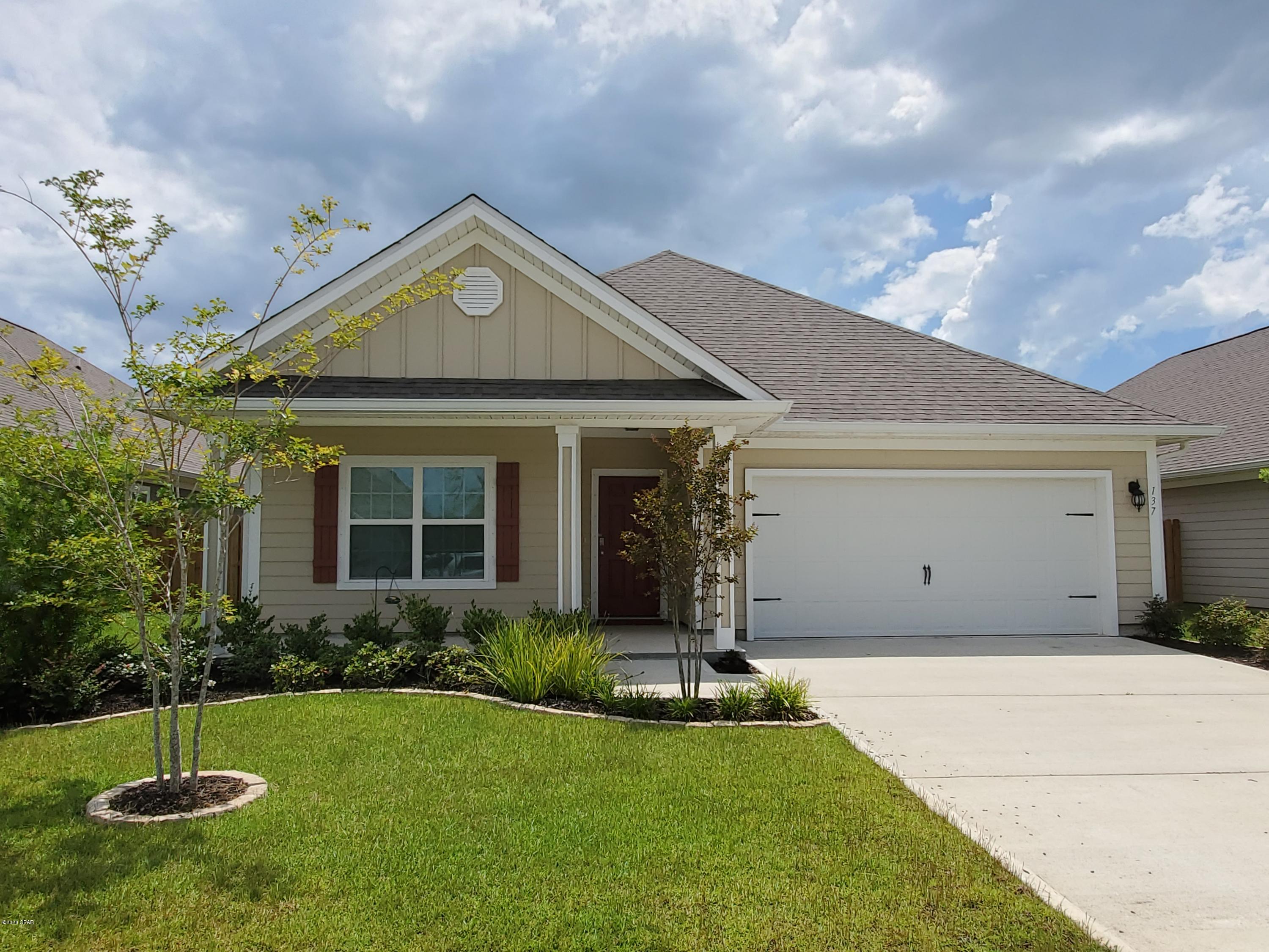 Gorgeous 4 BR, 2 BA home in the Villages of Mill Bayou located right behind North Bay Haven Charter Academy! Featuring an open floor plan with gorgeous kitchen and island bar, this home is ideal for entertaining. The kitchen boasts granite counter tops, plenty of great cabinet storage and extra storage under the breakfast bar. The living room has double trey ceiling and views of the back yard. Step into the spacious master and find another trey ceiling with en suite bathroom. Master bath has a beautiful custom tile walk-in shower, soaking tub, double vanities and huge walk-in closet. Offering a split bedroom plan with 3 additional bedrooms & bathroom on the front side of the home. Inside laundry room; Fenced back yard with maturing trees! **Pets negotiable upon approval with $250 pet fee.