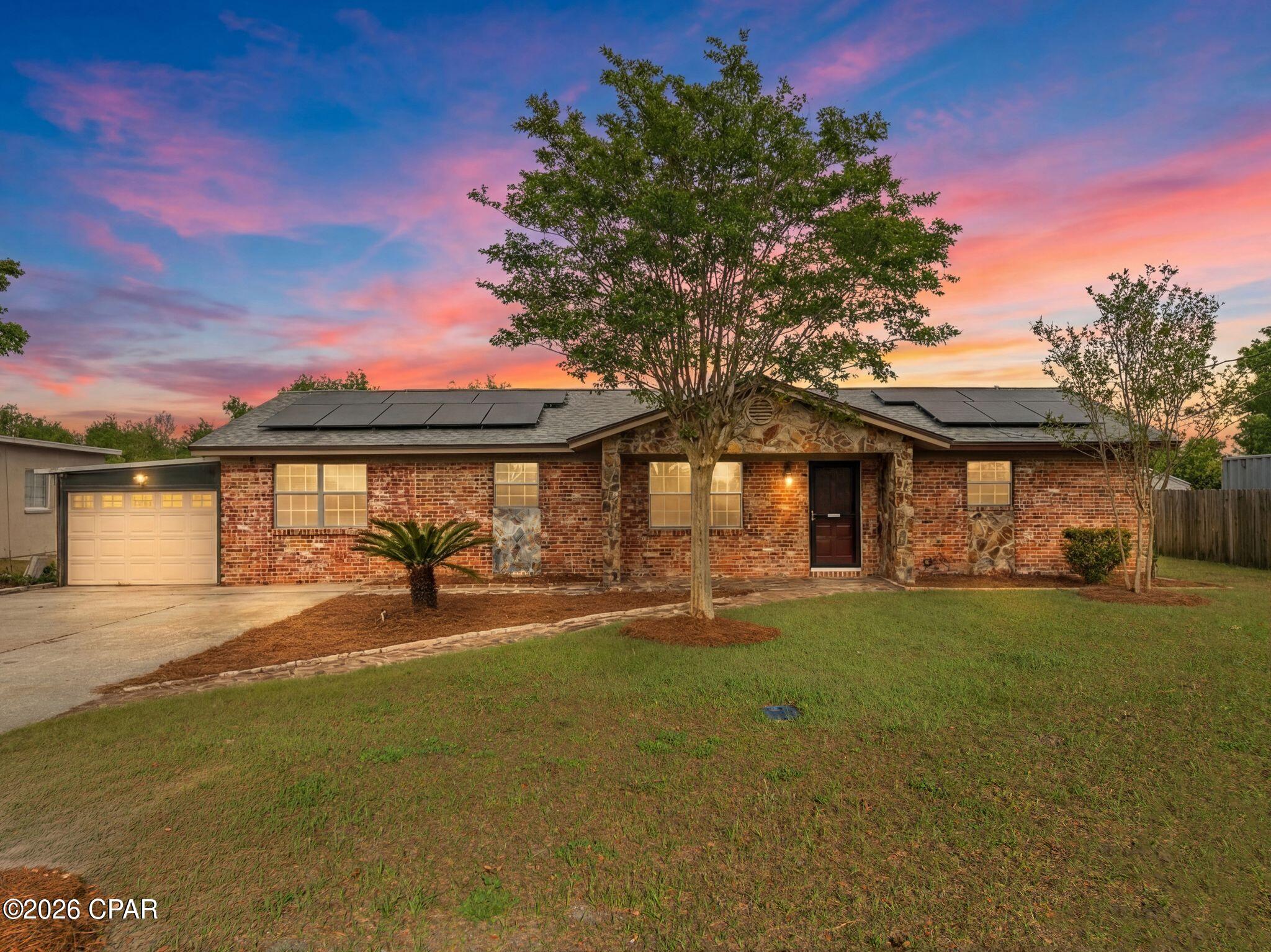 This charming 3-bedroom, 2-bath brick and flagstone home offers comfort and convenience in a peaceful setting. Step inside to find a freshly painted interior complemented by brand-new light fixtures, creating a bright and welcoming atmosphere throughout.
Enjoy your own private in-ground swimming pool and a spacious, fully fenced backyard--perfect for entertaining, pets, or relaxing weekends at home. The pool liner was replaced last year as well as the sand in the sand filter for the pool equipment. The expanded driveway provides ample parking for family and guests alike.
Located on a quiet street, this home offers easy access to Tyndall Air Force Base and downtown Panama City, making commuting and enjoying local amenities a breeze. For added peace of mind, the home was reroofed after Hurricane Michael, water heater replaced at the same time and new HVAC in 2022.

A wonderful opportunity to own a move-in-ready home in a convenient location!