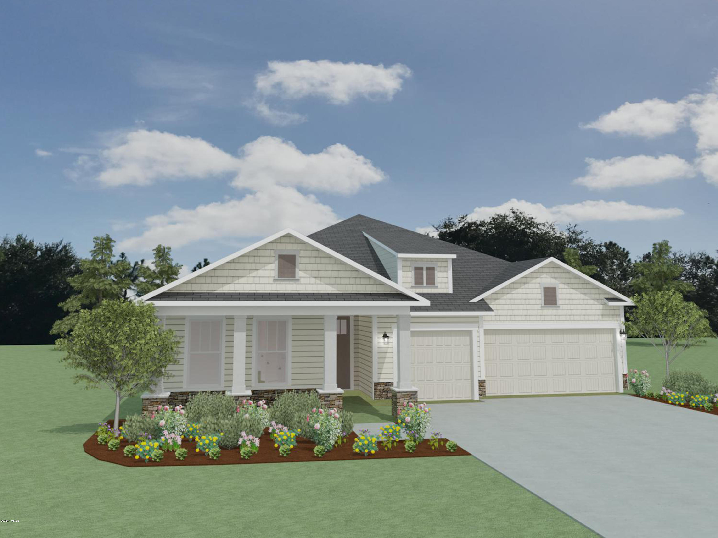 This is a new construction home that will need to be built. Samuel Taylor built home that features the Tracewood floor plan, 2516 sqft 3-Car Garage. All homes are currently built above hurricane code with 2'x6' exterior wall framing, hurricane tie down rod and anchor system, architectural shingles and higher insulation ratings. Interior standard features include 9 and 10 foot ceilings, tile and carpeted floors, granite counter tops, gas stove, microwave, dishwasher and garbage disposal. Upgrade options are available. Please visit the Model home located at 206 Basin Bayou Drive for more information! Excellent opportunity to be in the hottest community on the Beach. WALK TO SCHOOL!