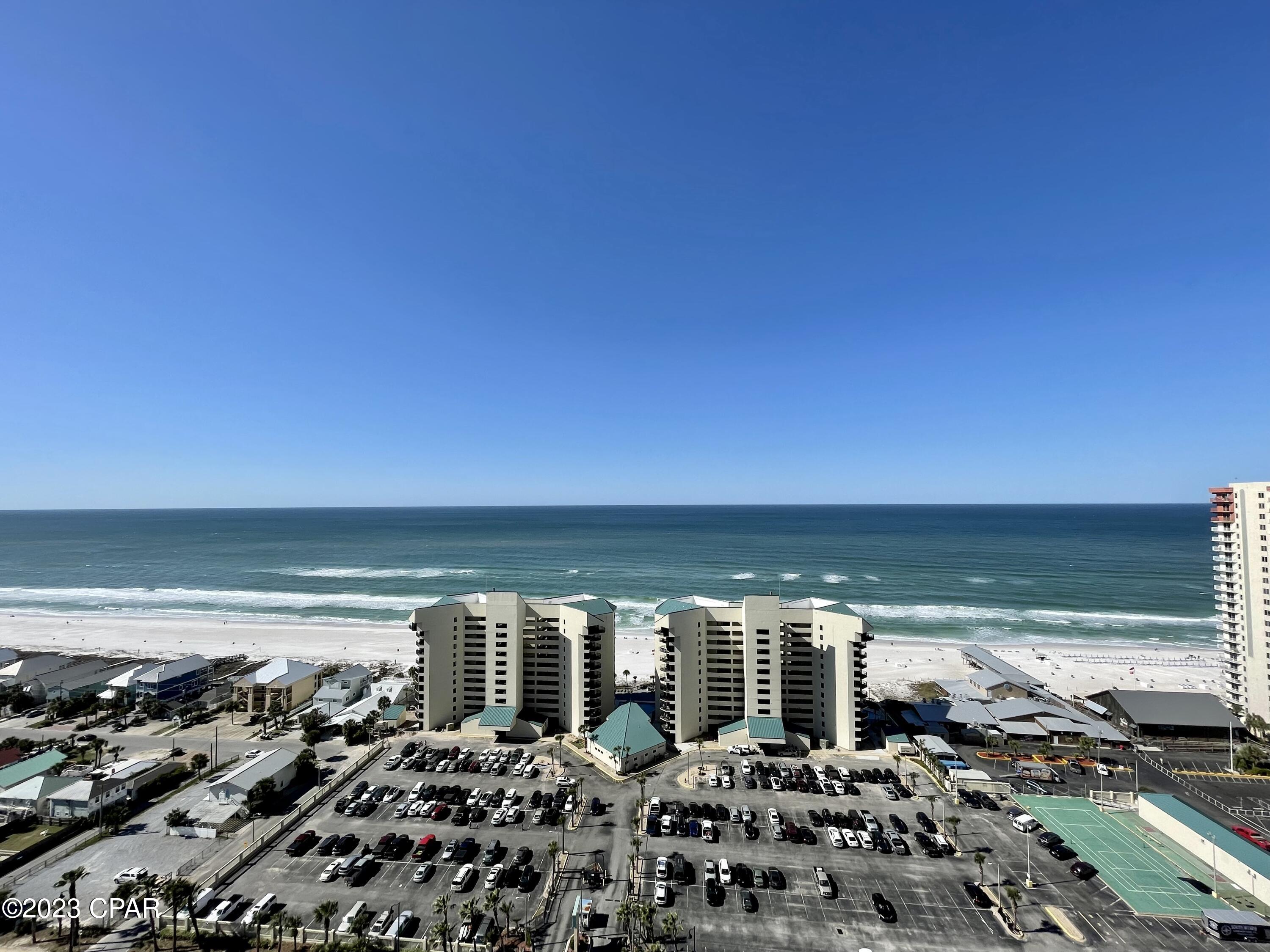 You found the best deal at Laketown Wharf and all of PCB, FL!!! This is a GULFVIEW true PENTHOUSE condo. It's on the top floor and has  9 and 10 foot ceilings. Transom windows above sliders allow more natural lighting! You will enjoy an awesome view from your new balcony. This condo has more living area than the two bedroom units. It has a full size kitchen with ample cabinets and its well equipped to make some great meals when you don't want to go out to eat. The smart tv in living area is a 70'' LG. You can live here full time or use it as a second home. Or use it as a vacation rental that helps pay for your dream come true! Water heater is around 3 years of age. You will find it's priced well for everything you get, ESPECIALLY the PENTHOUSE GULF VIEW!