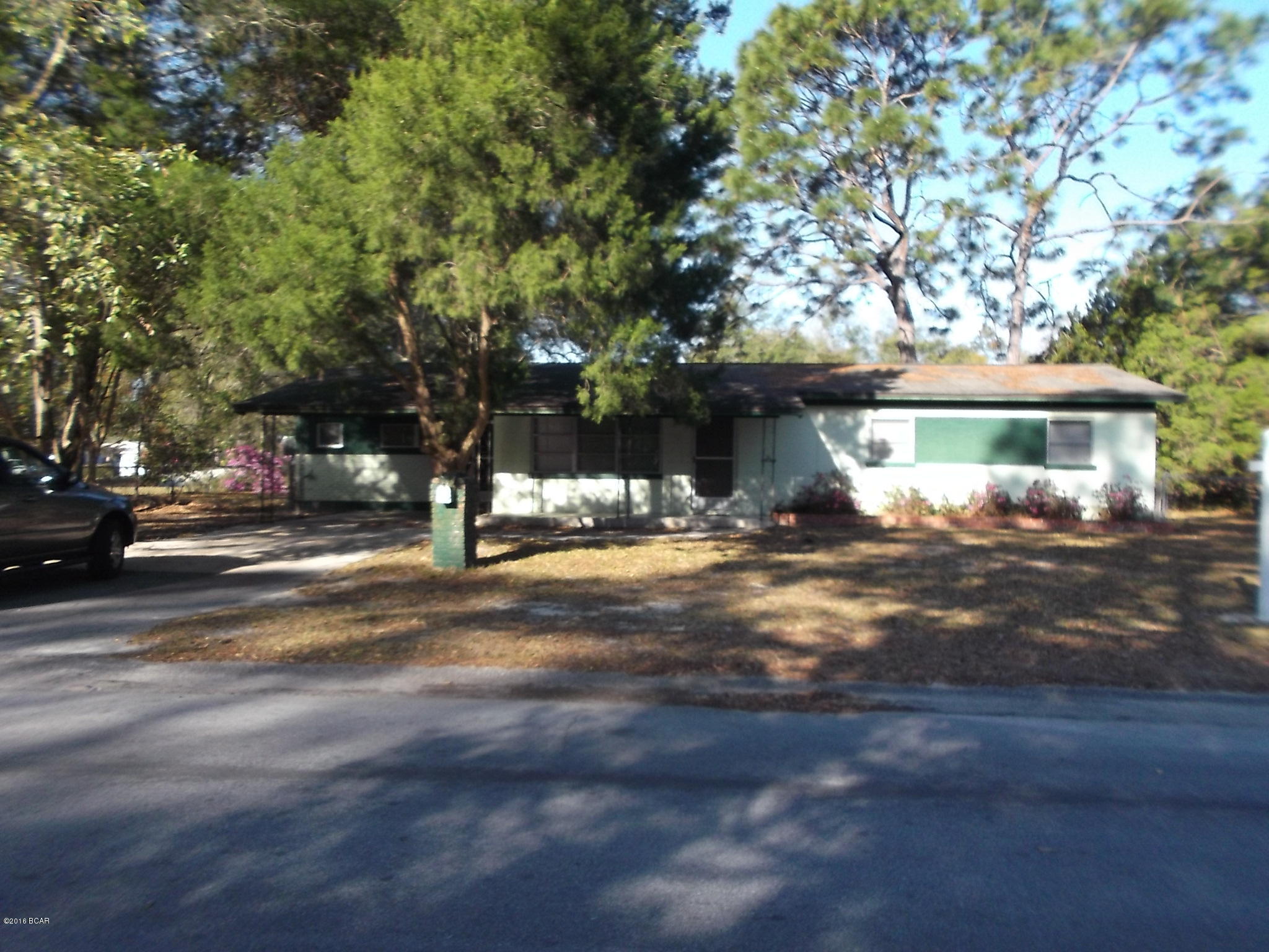 AVAIABLE MARCH 1ST-1st You must see this great rental home close to Tyndall and all the convenience the City of Callaway has to offer! There is a living room plus bonus room that could be a den or formal dining room. Additionally there is an eat in kitchen with a breakfast bar and room for a dining set. This is a traditional layout with three bedrooms down the hall. The two guest rooms share the hallway bath. The master bedroom is on the back of the home with a master bath. The backyard has a peaceful feel with a detached garage and back porch. The home sits on a double lot on the corner on a quiet street. NEW CARPET-LAWN CARE INCLUDED