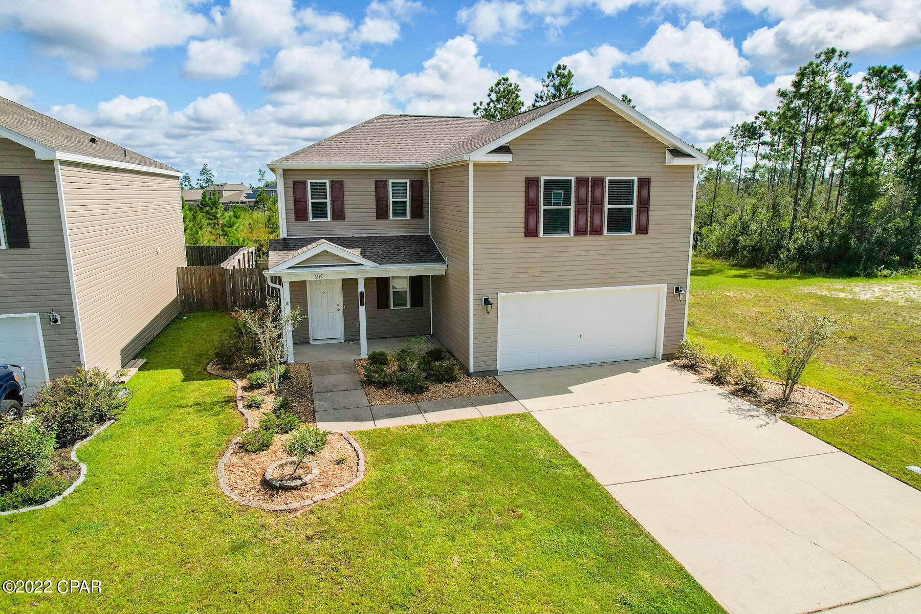 Well maintained 4 bedroom, 2 bathroom home in the growing neighborhood of Olde Towne Village. This home sits at the end of a cul-de-sac. The first floor features  vinyl plank flooring, an open concept into the living room and kitchen. The kitchen has an island/ breakfast bar. There are french doors off the kitchen that lead into the backyard. The backyard features a  covered sitting area as well as a privacy fence. On the second floor are the 4 spacious bedrooms. The second floor also features vinyl plank flooring. The master bathroom has a double vanity, large garden tub with a separate shower and walk in closet. The home also has a double car garage. Call today for a showing!