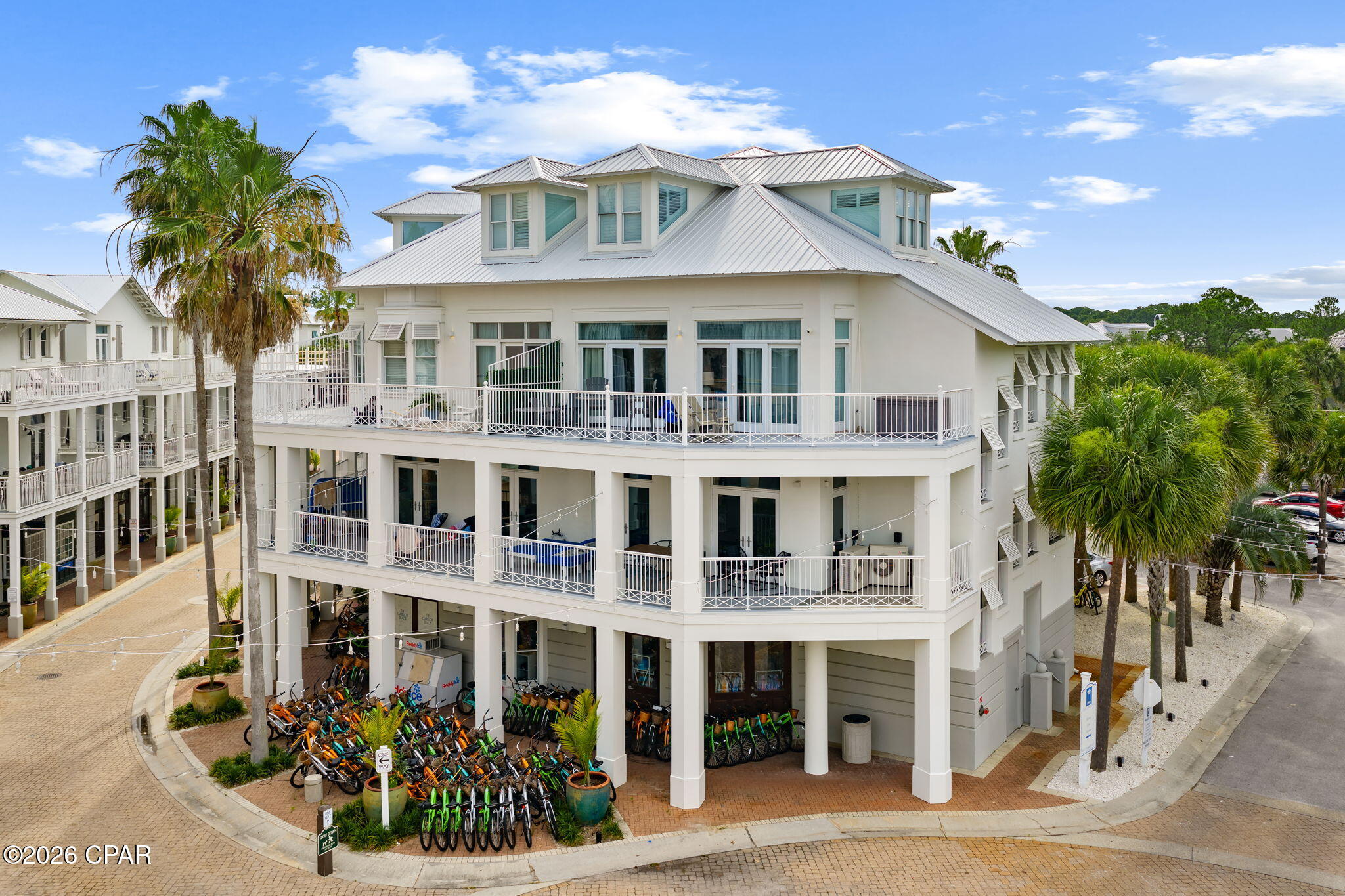 Welcome to Carillon Market! This charming 1Bedroom, 1 bathroom rental overlooks the vibrant market area and offers a private balcony, nearby shopping and dining, and an easy walk to the beach. Inside, you'll find durable LVP flooring and recessed lighting throughout, along with a kitchen featuring stainless steel appliances and a breakfast bar overlooking the living space. The upstairs primary bedroom offers privacy and abundant natural light. Ideally located on the west end of Panama City Beach, just a short drive to 30A.