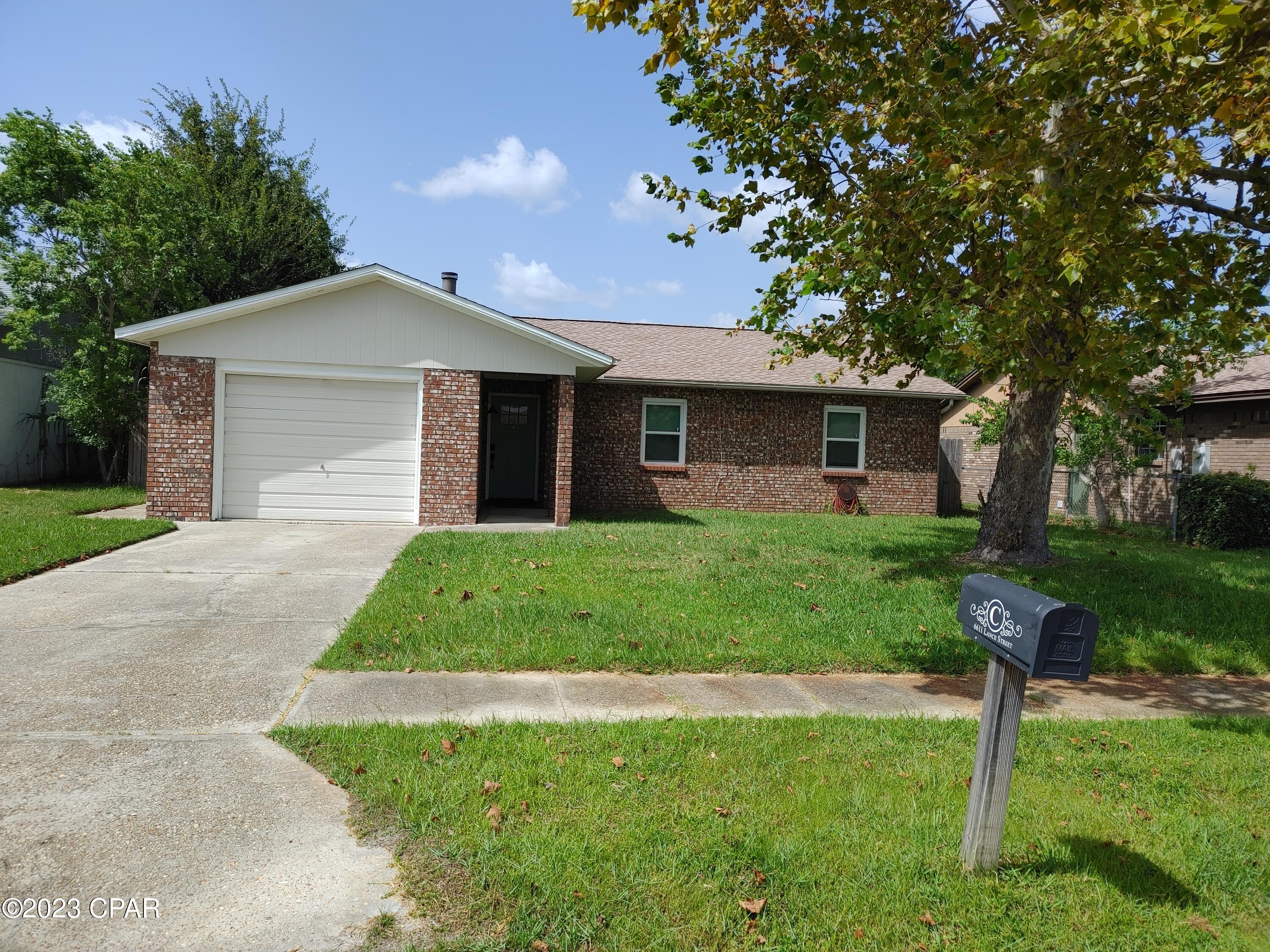 Very nice 3 bedroom, 2 bath home centrally located with ready access to Tyndall Air Force Base. Home features a fireplace, stainless steel appliances, outdoor workshop/shed with window air conditioning, pergola with open deck, 1 car garage, large fenced backyard and separate dog run area