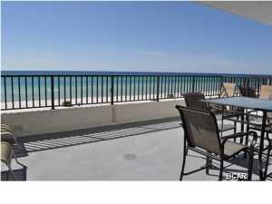 You can experience the most fantastic sunsets over the Gulf of Mexico from the balcony of this AquaVista condo. This unit is being sold furnished and has all the creature comforts you need for a fantastic family fun weekend! The way the living room, kitchen and dining areas are laid out, you have a beautiful panoramic view of the water. Enjoy stainless steel appliances in the kitchen, stacked washer/dryer in the hallway, plenty of closet space and its move-in ready. AquaVista is a gated complex with covered parking, a gulf front pool and hot tub, an owners lounge and a dedicated beach. Outside the complex, you can walk across the street for your grocery shopping and Pier Park is only a 5 minute drive away. Let this condo be your home-away-from-home! All info is approx. and must
