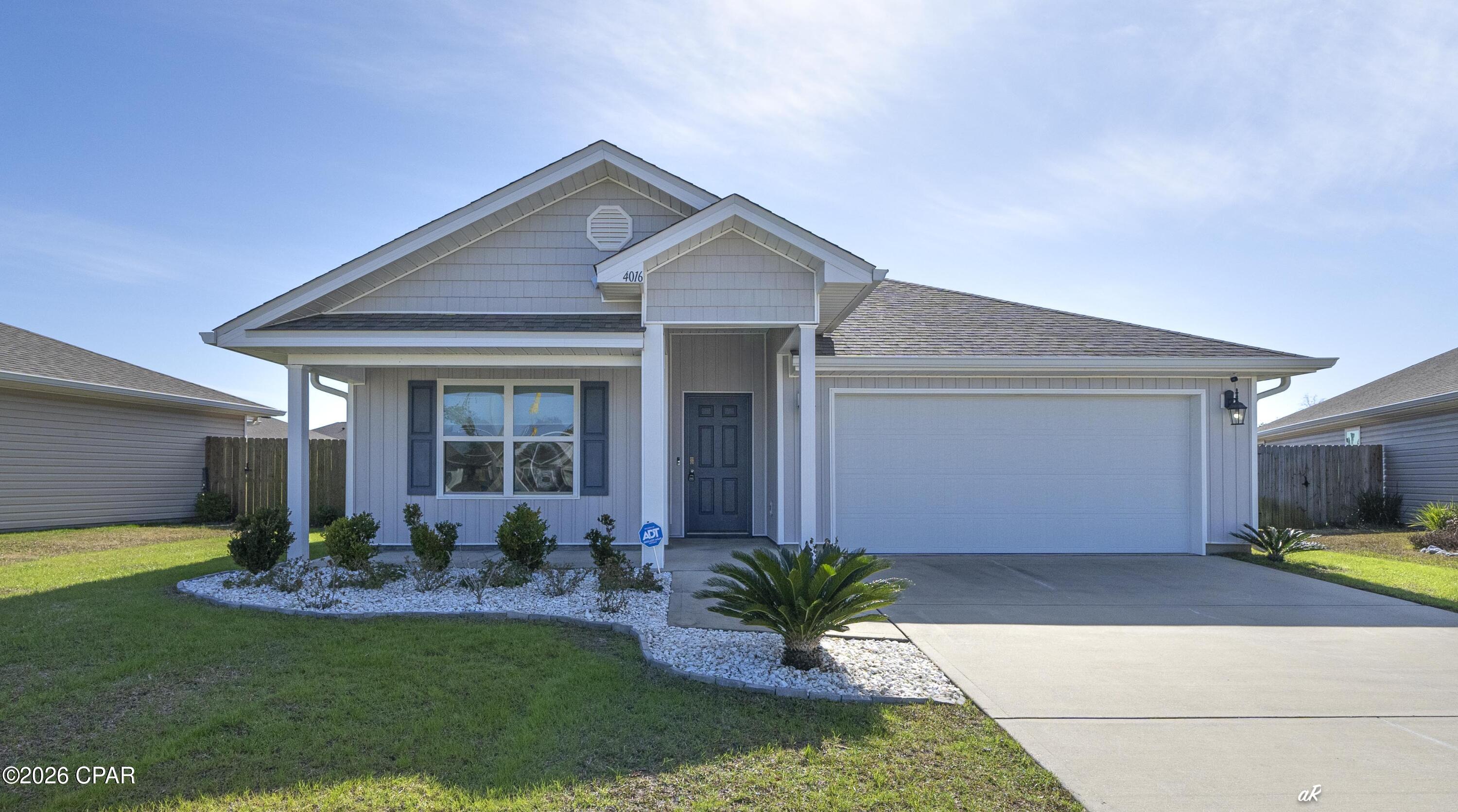 ASSUMABLE VA MORTGAGE AT 3.75%.
This immaculately maintained 4-bedroom 2-bath home located in the desirable Brighton Oaks Subdivision. This open-concept floor plan offers comfortable living and effortless flow, perfect for both everyday life and entertaining. The spacious primary suite with a large soaking tub, walk in shower, and a oversized walk-in closet. 
Three additional bedrooms are situated at the front of the home, providing privacy and flexibility for family, guests, or a home office. This home also features a built in sprinkler system. Situated in the quite cul-de-sac, this home offers views to a pond and a fenced in yard. conveniently located close to shopping, dining, and just a short drive to Tyndall Air Force Base or the area's beautiful beaches. Your only limitation is your imagination!