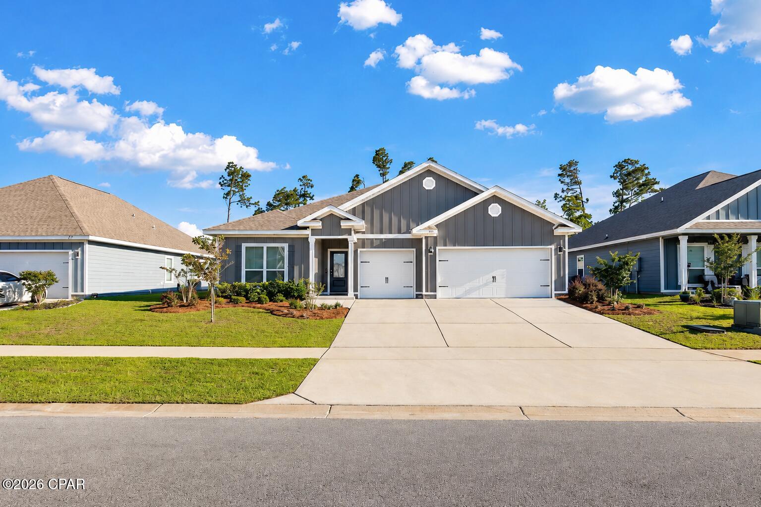 7 Minutes to Tyndall AFB! Seller is offering $5,000 toward buyer closing costs. This home is being sold FULLY FURNISHED with modern, quality decor, an added value you won't find elsewhere. 

Welcome to 424 Albert Meadow Lane, where space, style, and location come together in the highly desirable Bridge Harbor community. Priced at $454,900, this beautifully maintained home offers over 2,800 square feet of expansive living space.

Inside, you'll find a spacious 4-bedroom, 3.5-bath split floor plan designed for both comfort and functionality, featuring tray ceilings, and an open-concept layout filled with natural light. 

The heart of the home is the stunning kitchen, complete with an oversized granite island, stainless steel appliances, and a walk-in pantry.

The private primary suite features a spa-like ensuite bath with a garden tub, separate shower, and an oversized walk-in closet. A separate guest suite provides added flexibility and privacy, making it ideal for visitors, or a home office.

Step outside to enjoy the large fully fenced backyard that perfect for pets, play, or peaceful evenings outdoors. A 3-car garage adds even more convenience and storage.

Located just minutes from Tyndall Air Force Base, Panama City Beach, and Mexico Beach, residents of Bridge Harbor enjoy outstanding community amenities including a resort-style pool, fire pit, BBQ area, and access to the bay--offering the perfect blend of lifestyle and convenience.

This home won't last long!