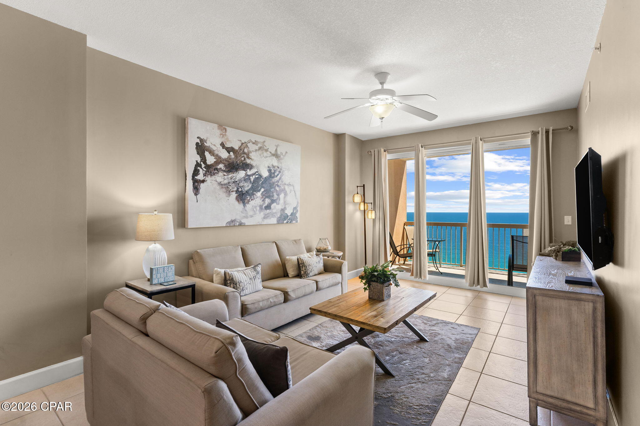 Don't miss this incredible opportunity to own a Gulf-front condo at Sunrise Beach! This two bedroom unit with a bonus bunk room offers stunning beach views, direct beach access, and an unbeatable location in the heart of Panama City Beach. Just a short distance from Pier Park, you'll be close to endless shopping, dining, and entertainment options. Offered at $527,000 this condo presents exceptional value for Gulf-front living along the Emerald Coast. As one of Florida's most popular vacation destinations, Panama City Beach continues to attract visitors year-round for its white sandy beaches, emerald waters, and vibrant coastal atmosphere. Call your agent and see this one TODAY!