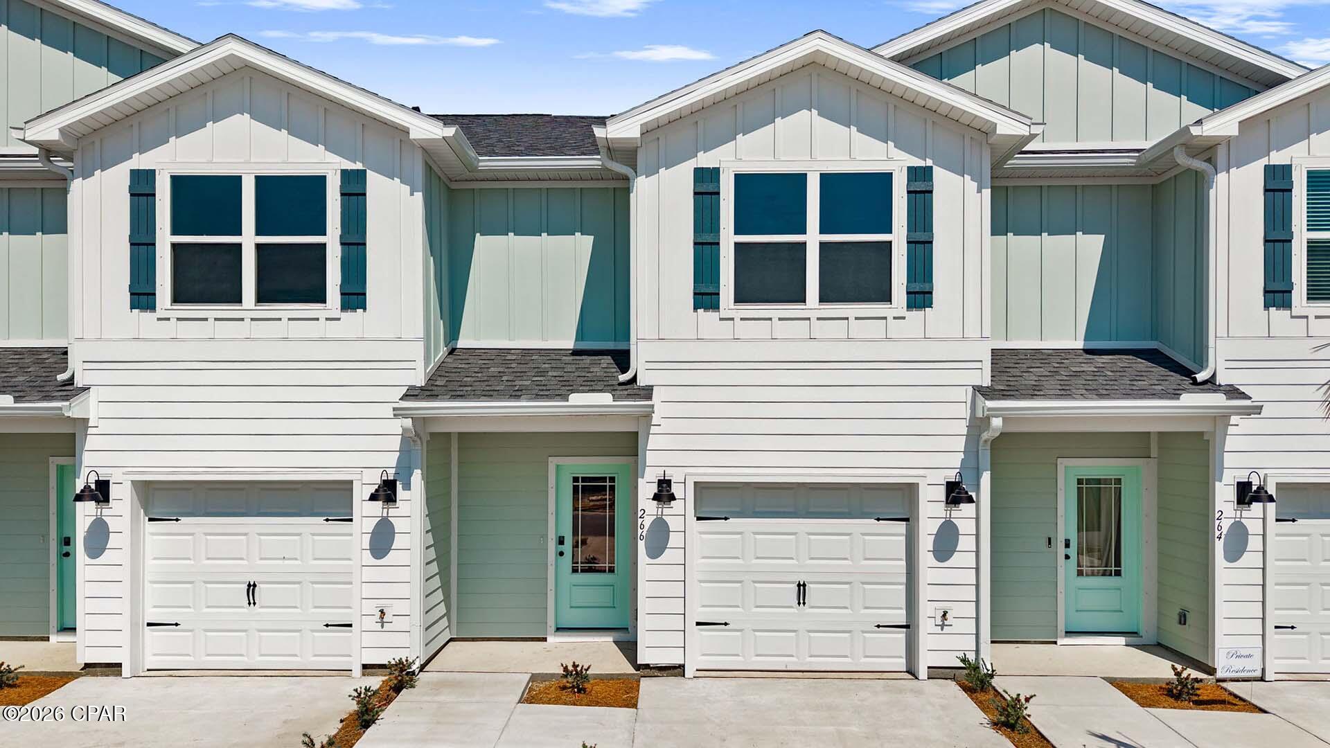 Welcome to 254 Phillips Bluff Avenue, a new home at Colonial East Townhomes in Panama City Beach. This townhome is an interior unit of a six-unit building that is ready for move in. This floor plan has 3 bedrooms, 2.5 bathrooms with a bright foyer leading to the expansive open-concept kitchen, living, and dining area, designed for entertaining and everyday living. The kitchen is open and spacious with a center island and overlooks the main living area. Interior features include quartz countertops, EVP throughout the main level, EVP treads on the stairs and carpet in bedrooms and upstairs hallway. 


The first floor is heart of this home, while the privacy of the second level holds all bedrooms, ensuring a quiet retreat. The primary bedroom has a generous size closet and a private bathroom with dual sink vanity, and ample linen storage, and a large shower. Additional bedrooms share a hall bath, creating a comfortable space.



A Smart Home Technology Package comes standard, featuring a Qolsys IQ touch panel for thermostat and lighting control, ensuring security and convenience with keyless entry KwikSet deadbolt. Exterior features of Colonial East townhomes are equally impressive, with Hardie® siding. A landscaped front entry adds curb appeal and welcomes you to your very own slice of Florida paradise. Call us today for more information on Colonial East.