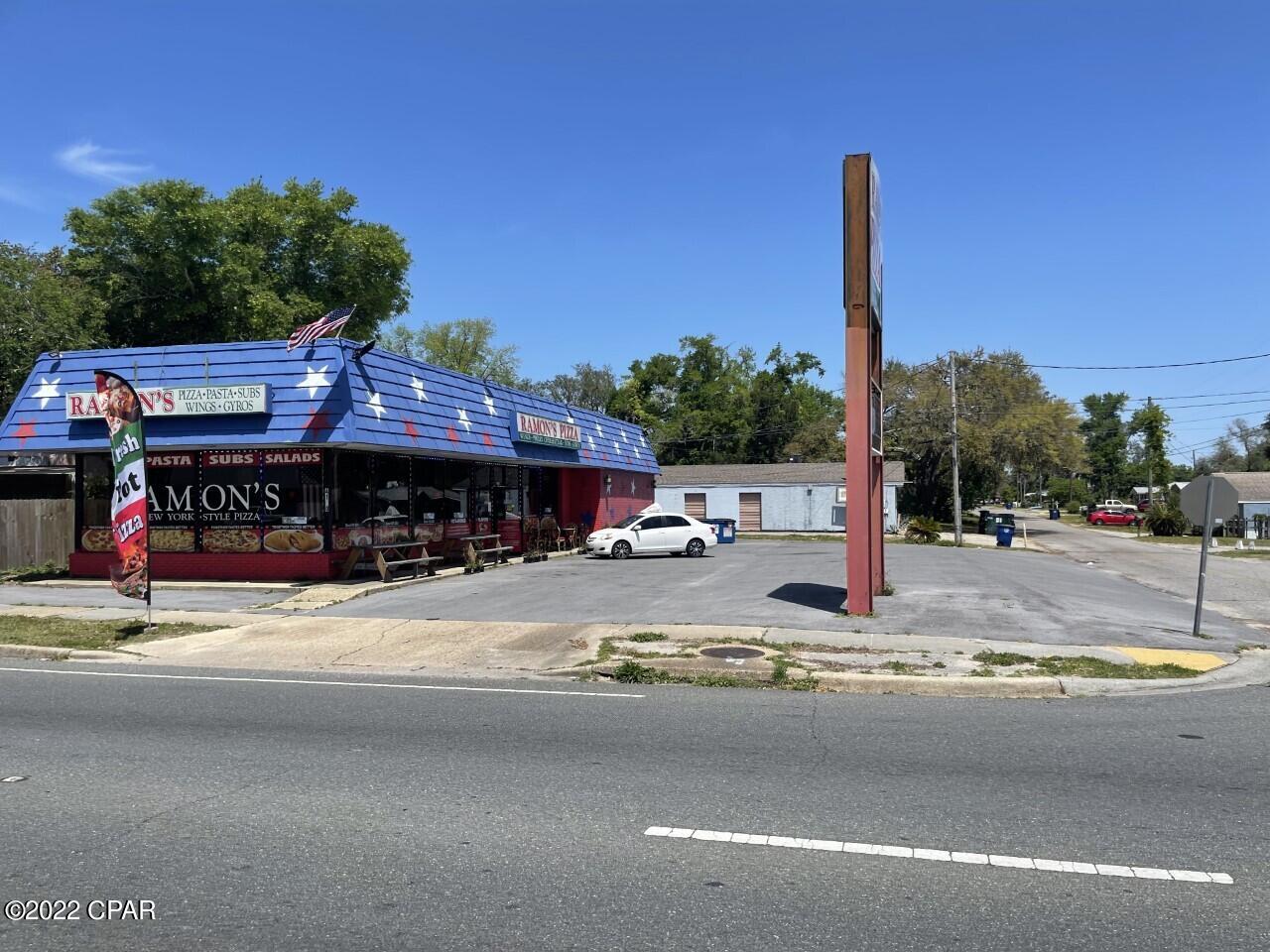 Multiple use commercial location with restaurant, mini warehouses, and residential rentals.  DEVELOPMENT POTENTIAL MOTEL/GAS STATION/FAST FOOD.

Starting on the corner of 
4100 W. Hwy 98, and 1805 Grant Avenue. m330 ft. approx. on 98 by 232 approx. on Grant Avenue.