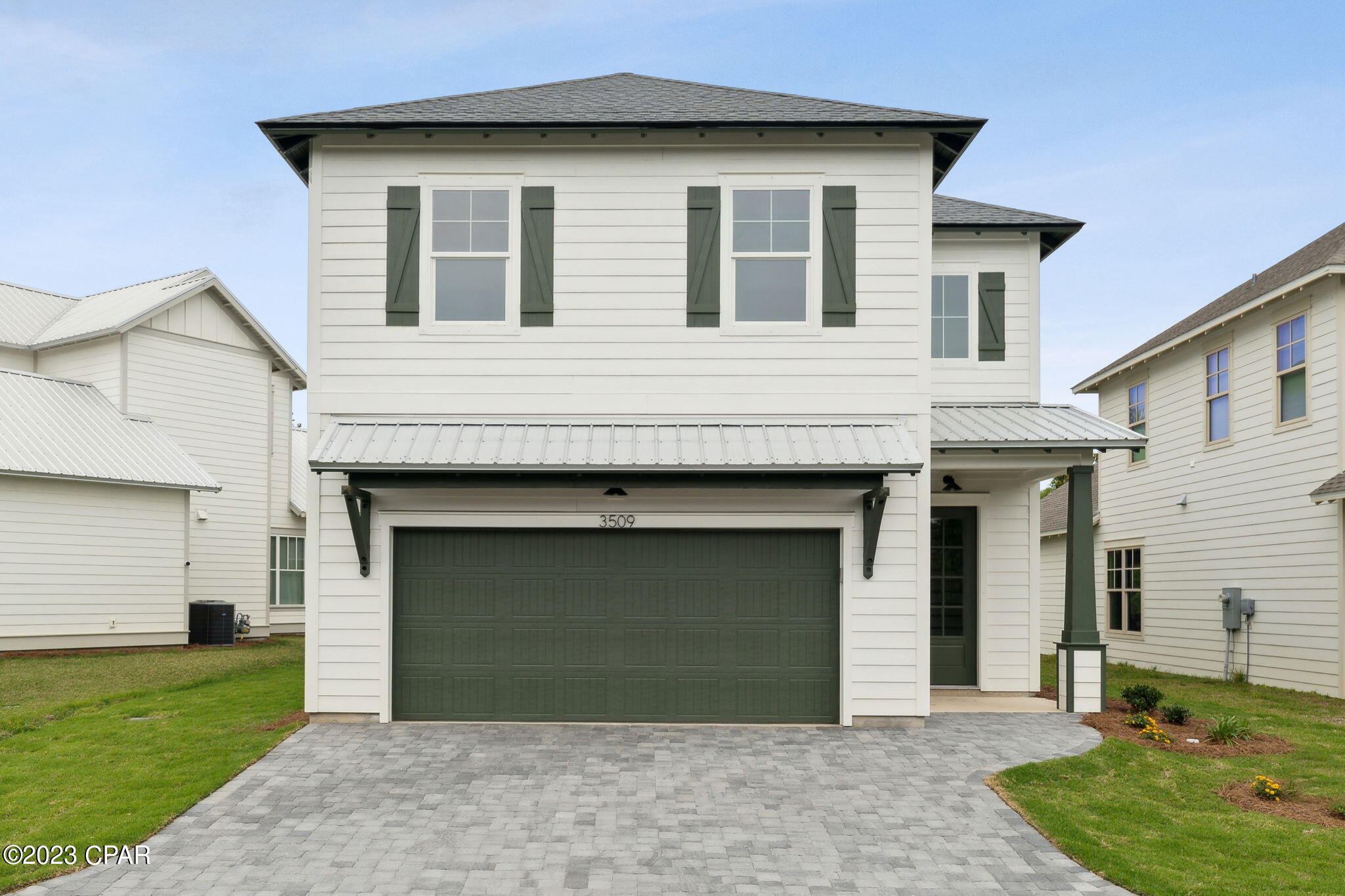 CURRENTLY UNDER CONTRACT, SELLER WILL CONSIDER BACKUP OFFERS

SANCTUARY BEACH!!! NEW CONSTRUCTION IN ONE OF THE MOST BEAUTIFUL GATED COMMUNITIES IN BAY COUNTY...  This 4 bedroom 2.5 bathroom home features an open concept living space for smooth transition from room to room and to the outdoors. Enjoy the Quartz countertops placed on top of your beautiful soft closing cabinets, double vanities in the master bath with an oversized custom floor-to-ceiling tile shower and extra large walk in closet that leads into your laundry room. Equipped with beautiful stainless steel appliances, pot filler above range, 8ft kitchen island, luxury vinyl plank flooring, 10ft ceilings in your main living area, 2-car garage with brick paver driveway, mud room, irrigation and covered back patio with ceiling fan. Best part is... no neighbors behind you, with plenty of greenery and an association only shared pool!!!