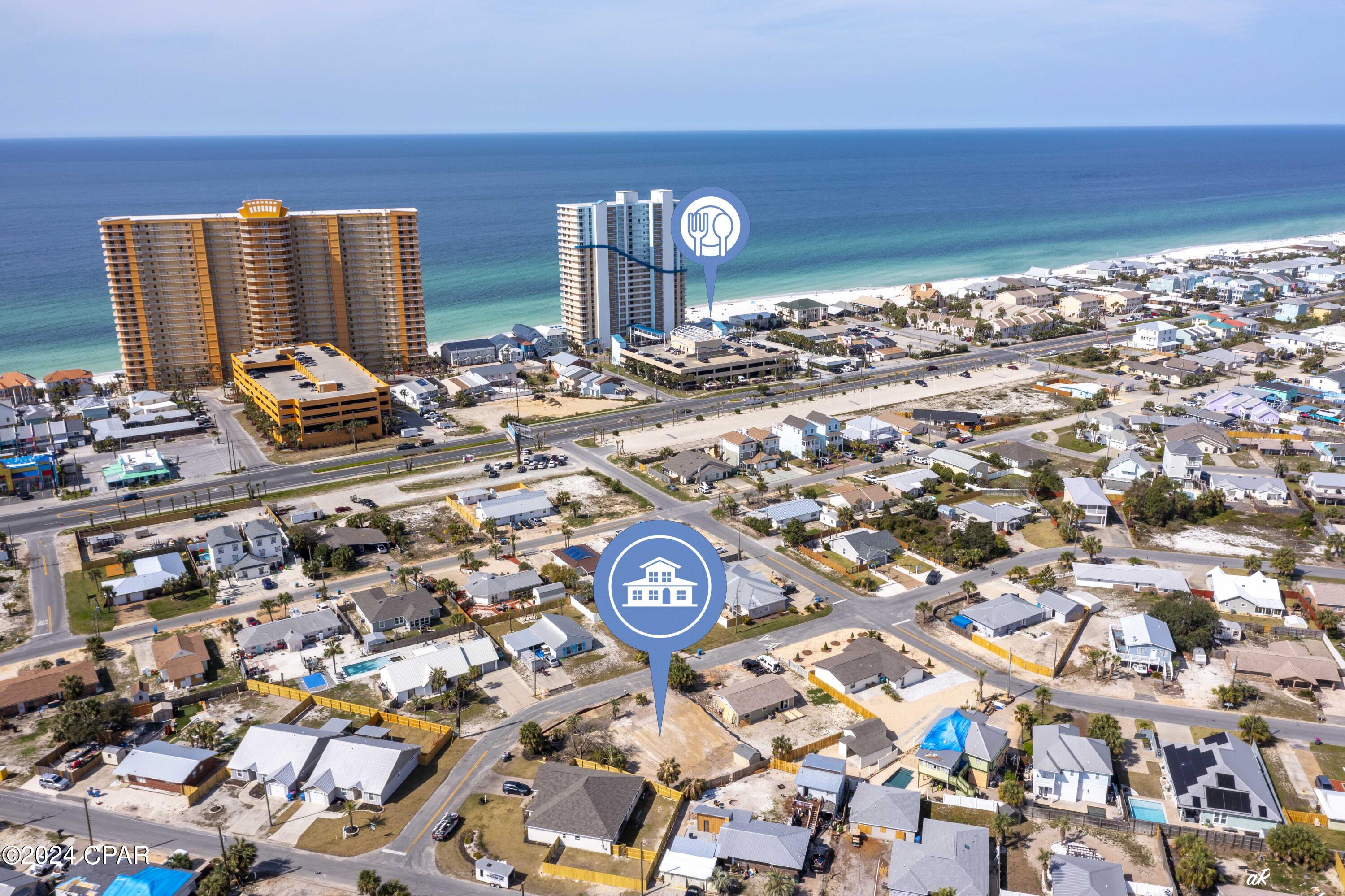 Vacant lot on the desirable East End of Panama City Beach! Close to the local hotspots and ready to be built on. ONLY .3 miles to the white sandy beaches and short-term rentals are allowed!