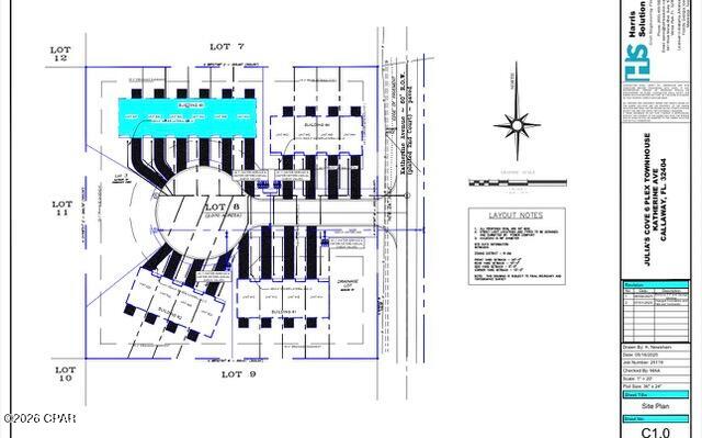 Prime ±2.07-acre development opportunity in Callaway, FL. ''Julia's Cove'' is an approved and fully planned townhome subdivision with site plans and elevations in place for up to 18 units. Property is zoned Low Density Commercial and has been cleared, offering a shovel-ready project with minimal upfront entitlement risk. Water and sewer are available at the street. Site features paved frontage on Katherine Avenue and a well-designed cul-de-sac layout maximizing density and efficiency. Located in a growing area with strong demand for workforce and military housing, just minutes from Tyndall Air Force Base, shopping, and major roadways. Ideal for build-to-rent or for-sale development.  Seller ready to move NOW.