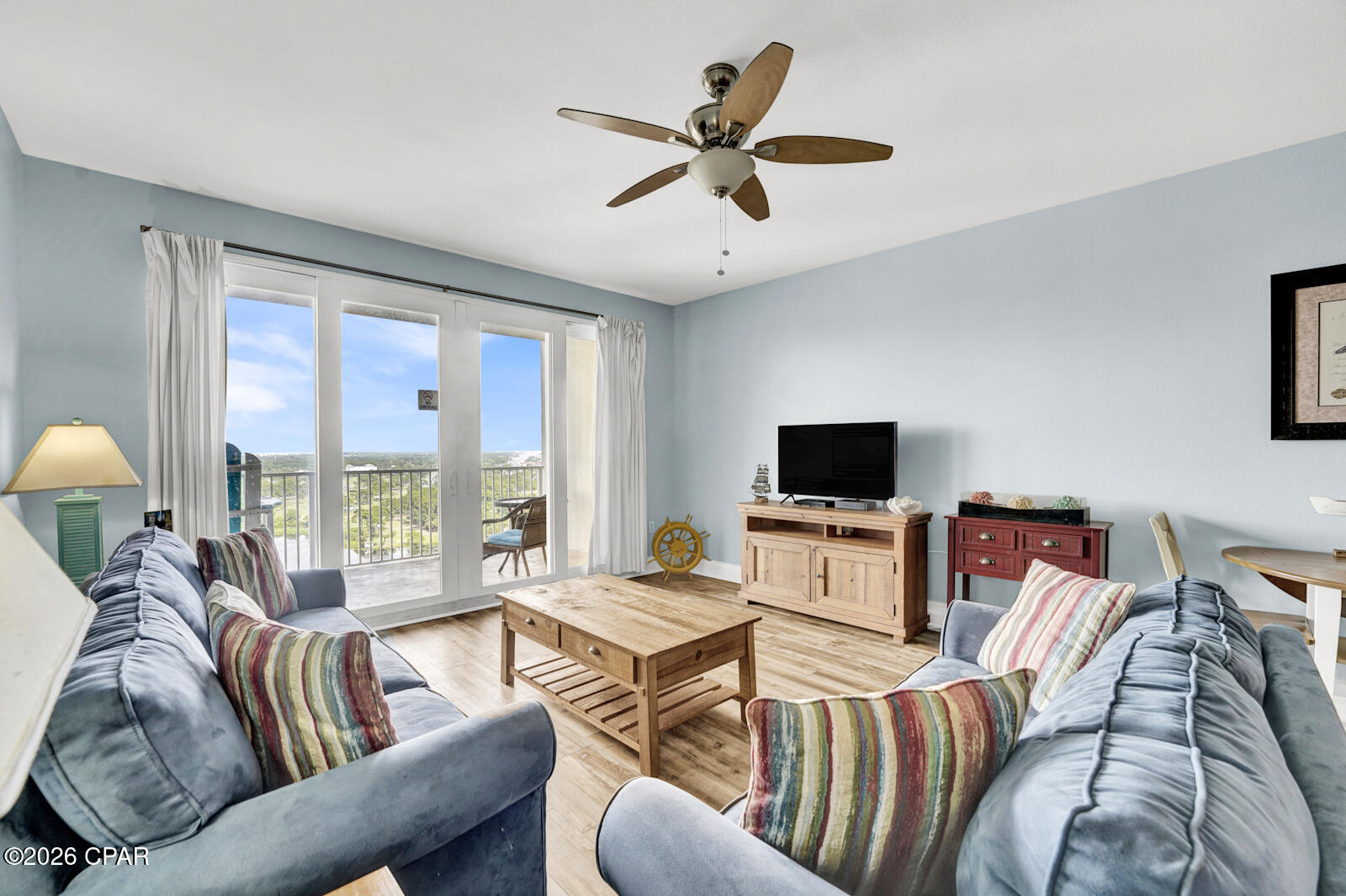 Wake up to stunning views of the Gulf, lake, bay, and lagoon from this spacious condo at Laketown Wharf. Offering two bedrooms, two bathrooms, and a separate bunk area that comfortably accommodates additional guests, this floor plan provides the flexibility and space buyers are looking for in a beachside retreat.

The interior features updated kitchen appliances, an attractive tile backsplash, and durable tile and luxury vinyl plank flooring throughout. The large private balcony, accessible from the primary suite, is the perfect place to enjoy morning sunrises, evening breezes, and the vibrant sights of Panama City Beach.

Located just across the street from the beach, Laketown Wharf places owners and guests within walking distance of the area's beautiful shoreline while offering an impressive collection of on-site amenities. Residents enjoy multiple resort-style pools, a fitness center overlooking the Gulf, a lakeside boardwalk lined with dining and shopping options, family-friendly entertainment, covered parking, and more.

Conveniently situated near Pier Park, Topgolf, and many of Panama City Beach's most popular attractions, this property is ideal as a vacation home, investment property, or full-time coastal residence. If you've been searching for a condo that combines exceptional views, a desirable floor plan, and outstanding resort amenities, this one deserves a closer look.