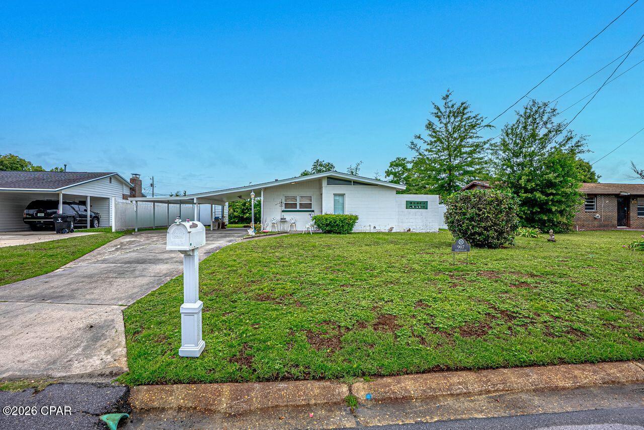 This 3 bedroom 1 full bath home  is priced to be sold quickly.   Perfect opportunity for a 1st time home buyer, or investment rental property.  Charming & centrally located  within 15 minutes of Tyndall Air Force Base and less than 30 min from the sugar-white sands of Panama City Beach or Mexico Beach. Home is close to schools, Walmart and restaurants. Home offers a good size kitchen with plenty of cabinetry, ample living room and 3 bedrooms with  closets.  You also have a laundry room inside the home.   The exterior offers a partial  fenced backyard with a attached carport for two cars and storage shed.  Neighborhood is extremely quiet and homes are well kept up.  Buyer and Buyer's agent to verify all information and measurements.
