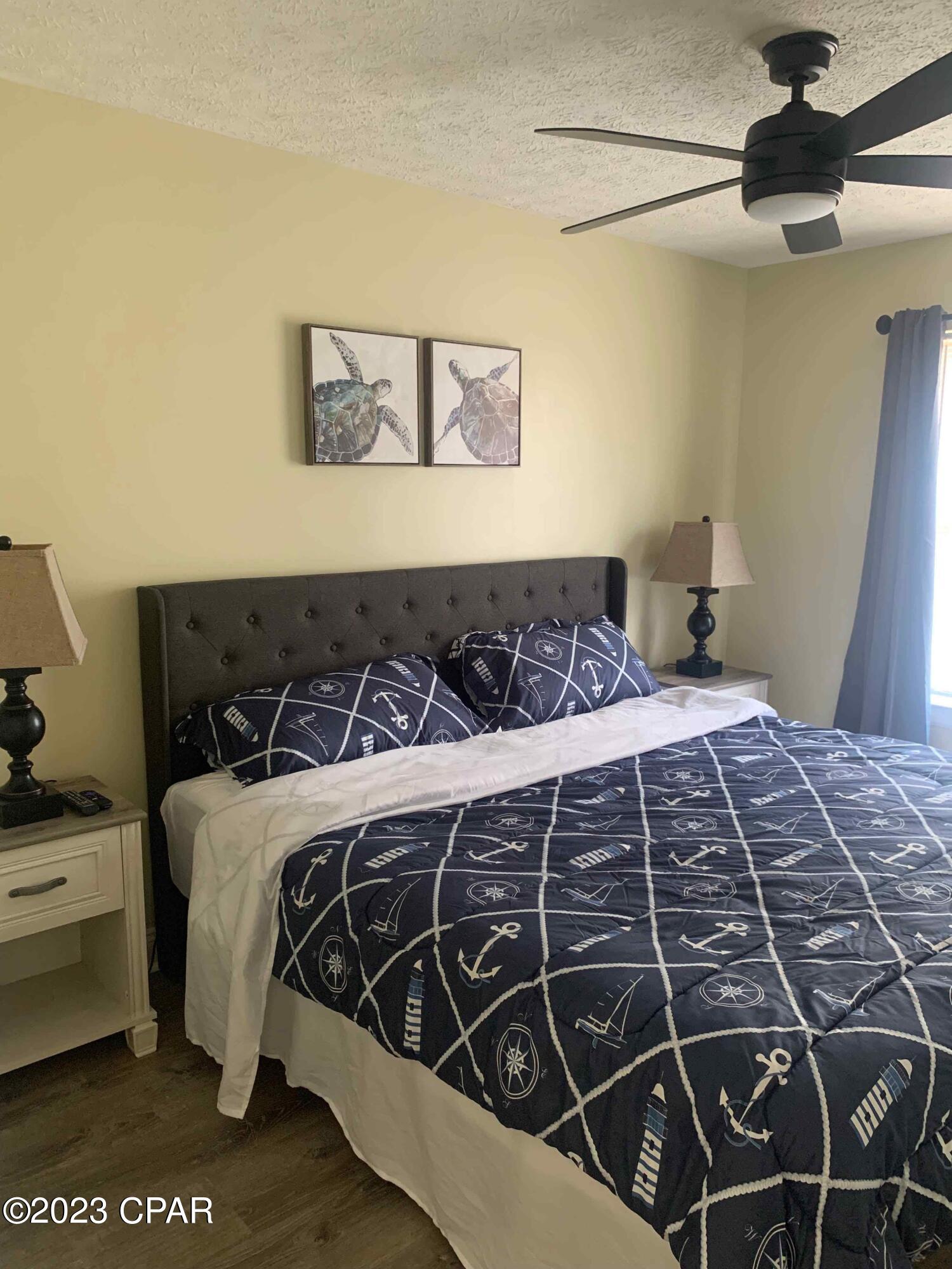 Directly on Front Beach Road, this lovely space is situated right next to the white sandy beaches. In less than a minute, you have direct access anytime to the Gulf of Mexico's warmth and the magnificent sunsets. Unlike the large-scale resorts, it is on the quiet end of Panama City Beach alongside the seaside setting. This rental is furnished and located on the second floor consisting of 1 bedroom, 1 bathroom, a full kitchen, and features central air-conditioning, parking, laundry, and more! Utilities are included with a cap on electricity.