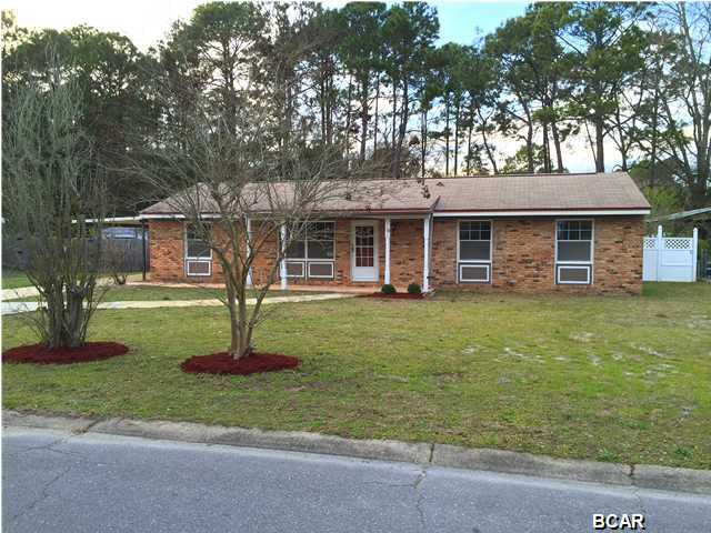 Come check out this cozy 4 bedroom 3 bath family home! Located in the Forest Park area, this home is less than 1 mile away from a variety of shopping plazas, quality schools, and is only 30 minutes away from Tyndall AFB and 15 minutes from the Navy Base. The master bedroom is very spacious and has a beautiful garden tub in the large master bathroom. Once you walk through the front door you enter the living room which is big enough to comfortably hold the entire family, even during the holidays. There is a large den which, if necessary, can also be used as an office or game room. Situated on a large lot, this home has tall trees in the backyard which gives the lot plenty of shade during the day. Put a hammock out in those trees or under the covered back porch and relax outside while