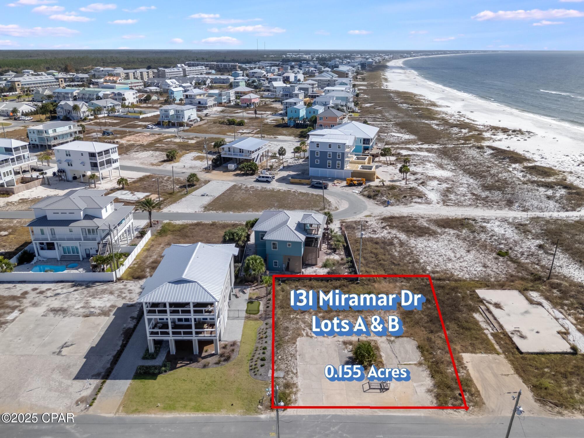 Seize the opportunity to own a prime 75 x 90-foot lot in the heart of Mexico Beach, Florida—just steps from the Gulf of America. Located at 131 Miramar Dr, this cleared parcel is perfectly positioned for your custom coastal getaway, offering stunning water views and direct beach access just moments away.

With ample space for a spacious home—and even a pool—this lot invites you to create the luxurious retreat you've always imagined. Included in the listing are home renderings to spark your vision, and site plans are available upon request to help you get started.

Mexico Beach is celebrated for its peaceful charm, sugar-white sands, and welcoming community. Enjoy easy access to nearby Port St. Joe and Apalachicola, where coastal dining and boutique shopping await. Outdoor enthusiasts will love the area's biking paths, walking trails, and new pickleball courts.

Whether you're ready to build now or simply invest in this growing Gulf Coast haven, don't miss your chance to be part of the Mexico Beach revival. Contact us today for more details and to connect with trusted local builders!