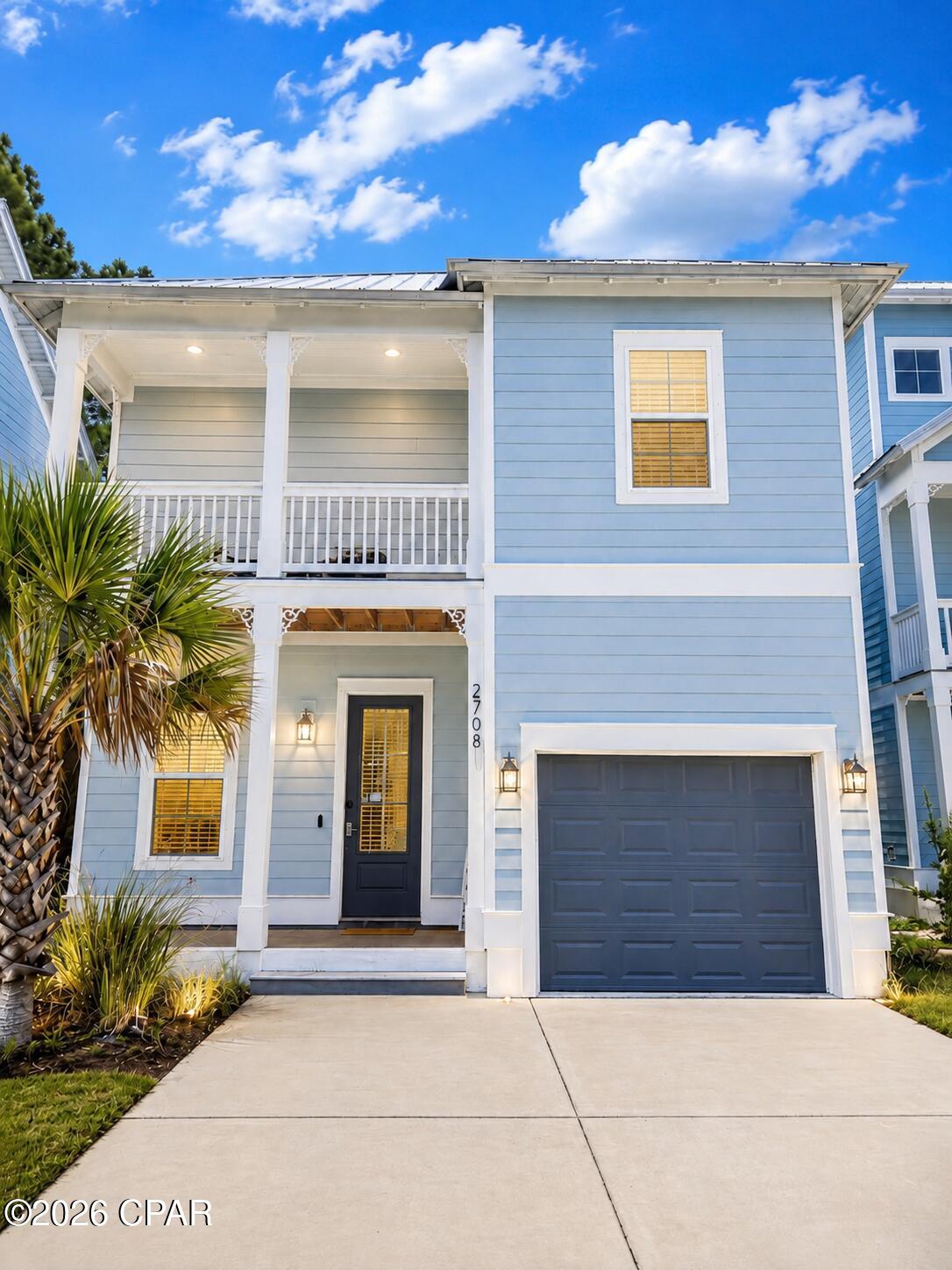 Come and see this 4BD/2.5BA New Orleans inspired home in this unique subdivision of Lagoon Manor of only 12 homes located next to Signal Hills Golf Course. This home is being sold fully furnished and blends modern luxury with coastal charm. Inside you'll find lots of natural light, a spacious dining area that comfortably seats 10 while the kitchen is well appointed with white cabinetry, stainless steel appliances, granite countertops and a farm style sink making meals a breeze. Enjoy the private balcony off the primary bedroom with your morning coffee or a cool drink in the afternoon after a day at the beach or enjoy the backyard views of the golf course. Additional features of the home include a galvanized steel metal roof, linen closet/storage, 10ft ceilings, LVP flooring and more! This home is turnkey ready as an income producing investment property, a great vacation getaway or full-time residence just a few minutes from the beautiful sugary white sand beaches in addition to family-friendly fun, shopping and nightlife entertainment in the heart of Panama City Beach.