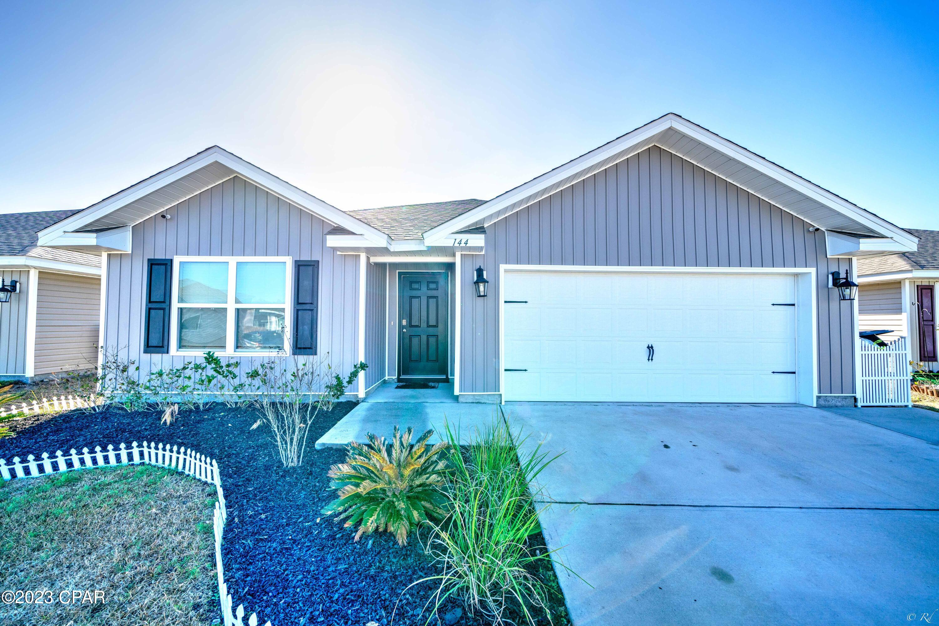 Beautiful split floor plan. 4 bedroom, 2 baths. 4th bedroom perfect for a home office or study. Plenty of storage space with the 2 closets in the hallway and a extra large kitchen pantry. Great room effect for the perfect family gatherings. Screen in back porch with a large back yard. House located in a beautiful HOA community with a resort size pool and playground.6 years remaining on transferable builder's 10 year structural warranty.  9 months left on A/C maintenance  protection plan.