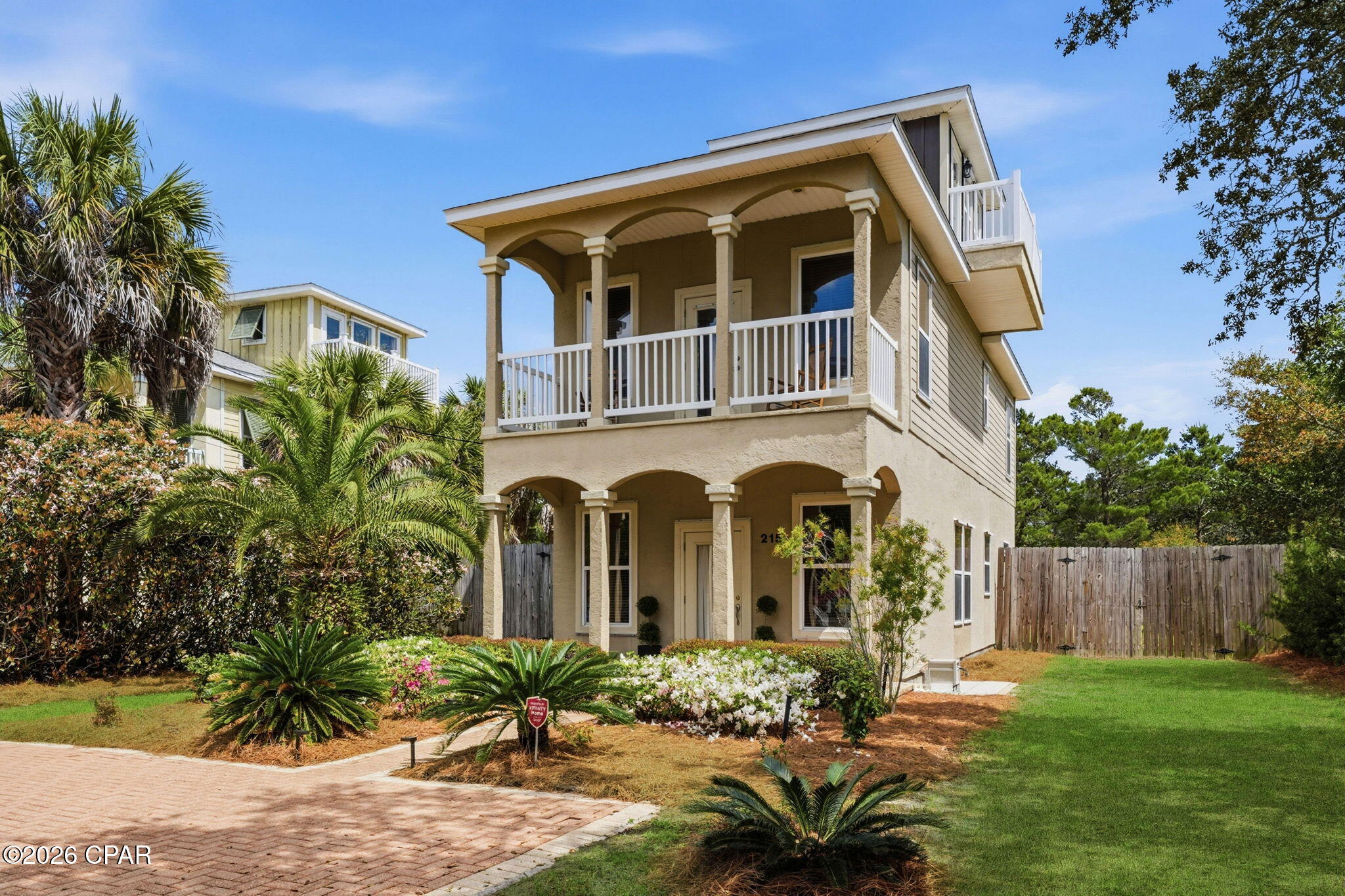 Just under two blocks from the beach, with public beach access less than 1,500 feet from your front door, this beautifully maintained 3-bedroom, 3.5-bath home offers the perfect blend of coastal living and comfort.

Inside, you'll find raised ceilings, granite countertops, recessed lighting, stainless steel appliances, a full-size laundry room, and tile flooring throughout. The layout is ideal, featuring two ensuite bedrooms, an additional full bath upstairs, and a convenient half bath on the main level for guests.

One of the standout features is the third-floor bonus room with a private viewing deck--perfect for taking in breathtaking Gulf sunsets and coastal breezes.

Outside, the home offers plenty of parking and a spacious backyard ready for you to customize--whether you envision a pool, outdoor entertaining space, or lush landscaping.

Lovingly maintained and never used as a rental by the current owner, this home also features updated HVAC systems (upstairs replaced May 2018 and downstairs May 2020), offering peace of mind for years to come.

Whether you're looking for a primary residence or second home this property delivers location, condition, and coastal charm.