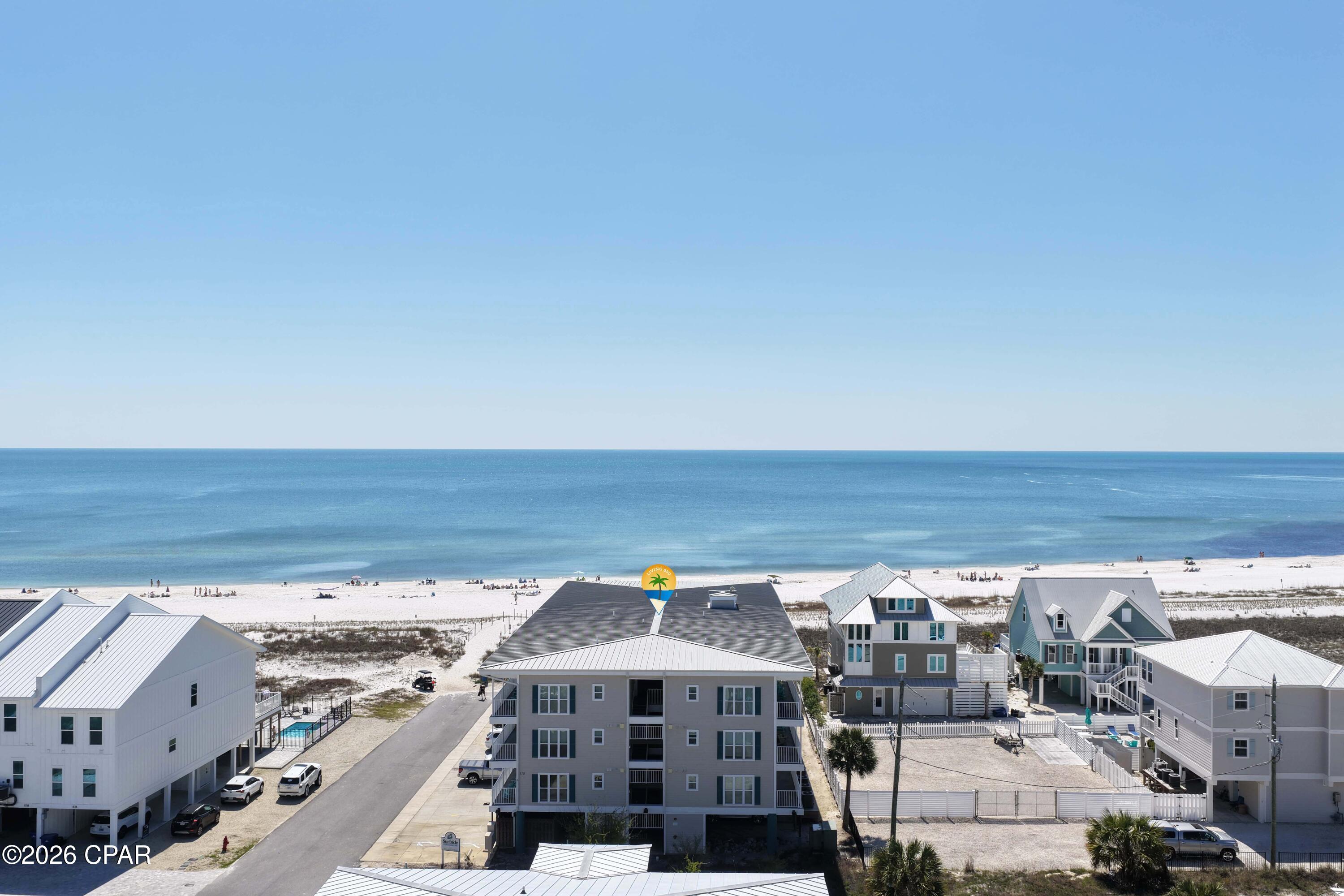 Welcome to Surfside Condominiums in highly sought-after Mexico Beach!  Located in one of only two mid rise beach front complexes in all of Mexico Beach, this is a very unique chance to own a piece of paradise in this growing coastal community.  Enjoy stunning Gulf views from bedrooms, living area and your spacious private balcony--the perfect spot to relax and unwind. This beautifully updated 2-bedroom, 2-bath condo features all furnishings, appliances, and finishes from 2022 or newer, offering a fresh, turnkey coastal retreat. Located directly on the beach, Surfside offers convenient access to the sugar-white sands along with a community pool for added enjoyment. Sold fully furnished, this property is truly move-in or rental ready--just in time for peak rental season. Whether you're looking for a vacation getaway or an income-producing investment, this condo checks all the boxes! Call today to set up your private showing!
