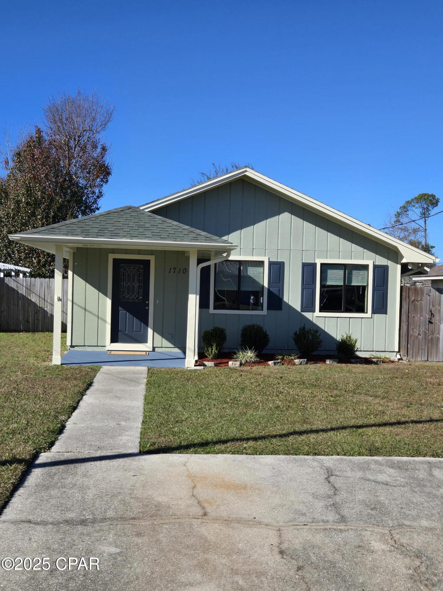 Your new Dream Home is ready and waiting for you and your family to come home. Just installed beautiful luxury plank vinyl flooring all rooms, new 2 inch faux wood cordless window blinds, new Delta shower heads in bathrooms with spray wand, full interior paint; ceilings, walls, cabinets, doors and trim. The exterior was painted in Jan and new energy efficient low-e window panes were also installed. Home has Hunter ceiling fans in bedrooms and living room, rain gutters, window screens, new dual-flush water efficient toilets, master bedroom has private bathroom new roof Nov 2018.  Home is located In the wonderful city of Lynn Haven near everything including Cain Griffin Park. To make it worry free living the Seller is transferring to new owner(s) a Home Warranty Premium Policy with approximately 24 months remaining on policy that has one of the industries lowest service call fees of just $75 per service call. Seller is a licensed real estate broker in Bay County.