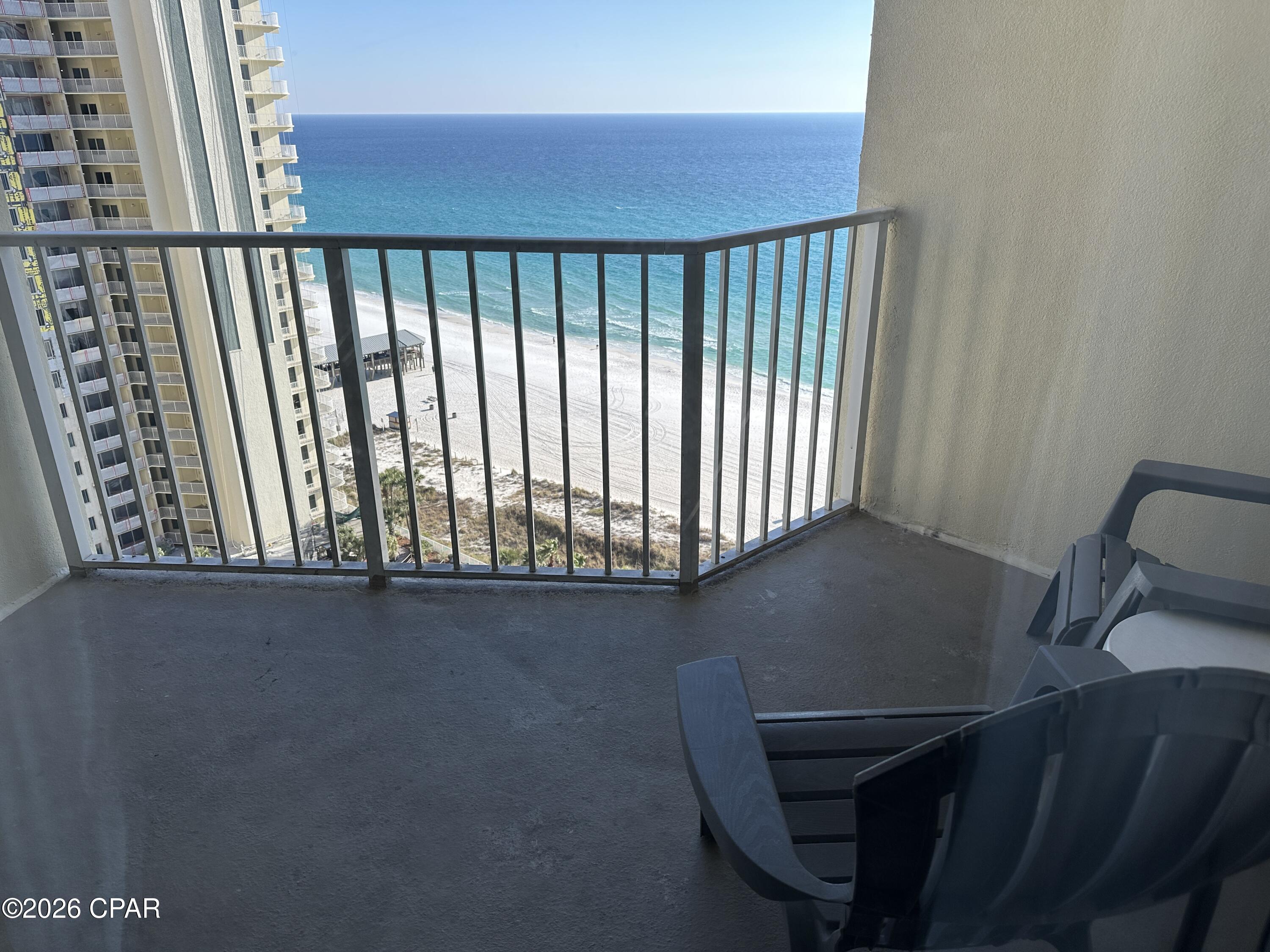 Own a rare opportunity at Shores of Panama with this highly sought-after ''F'' stack Gulf-view condo—a prime 16th-floor location offering breathtaking, unobstructed views of the emerald waters and sugar-white sand.

This thoughtfully designed 1-bedroom, 1.5-bath condo with a bunk area is perfectly sized for a family getaway while also delivering strong rental potential. Wake each morning to panoramic Gulf views and step onto your private balcony overlooking the shoreline—one of the few layouts in the building offering this direct perspective of the water.

The condo conveys fully furnished and rental-ready, making it an effortless investment opportunity or turnkey beach retreat. This unit also includes one deeded parking space. 
Shores of Panama is home to the largest Gulf-front lagoon pool in Panama City Beach, with its spectacular 14,000+ sq ft zero-entry lagoon pool with palm-lined islands, fountains, and expansive hot tub. tropical palm islands, fountains, and an oversized hot tub—all just steps from exclusive beachfront access. Owners and guests also enjoy:  Indoor heated pool and hot tub, 24-hour fitness center, Seasonal poolside Tiki bar, Covered parking, and On-site security.
The location is unbeatable—walk next door to Pineapple Willy's for beachfront dining or cross the street to Laketown Wharf for multiple dining options including The Wharf Buffet, Juan Taco, and LuLu's Bar & Restaurant. Shopping, entertainment, and attractions are all within easy reach.
If you're looking for a well-positioned Gulf-front condo with proven rental appeal and unbeatable amenities—this is a standout opportunity. With exterior renovations scheduled to enhance curb appeal and long-term value, this is a strategic opportunity to secure this wonderful gulf front condo—ideal as a personal retreat, income powerhouse, or both. All information and HOA details are believed accurate but should be verified by buyers if important.