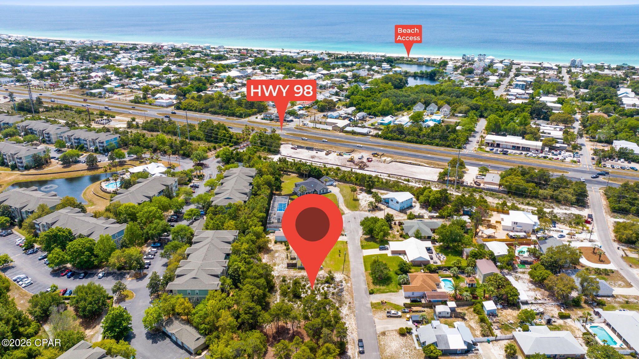 Build your dream home on the West End of Panama City Beach with this spacious 0.341-acre vacant lot offering the perfect blend of convenience and coastal lifestyle. Mostly cleared and ready for your vision, this property provides an ideal homesite for a large custom home with plenty of room to add a pool, outdoor living space, and more.
Enjoy the freedom of being in Flood Zone X, meaning no flood insurance is required, adding long-term value and peace of mind for future homeowners.
Located just a golf cart ride to the beach, this property puts you close to everything that makes the West End so desirable. You'll appreciate the easy access to nearby grocery stores such as The Carousel and Publix, along with popular local dining options. Spend your days exploring the shops and entertainment at Pier Park, or take a short drive west to experience the charm and beaches of 30A.
Whether you're planning to build your primary residence, vacation home, or investment property, this lot offers the space, location, and flexibility to bring your coastal vision to life.