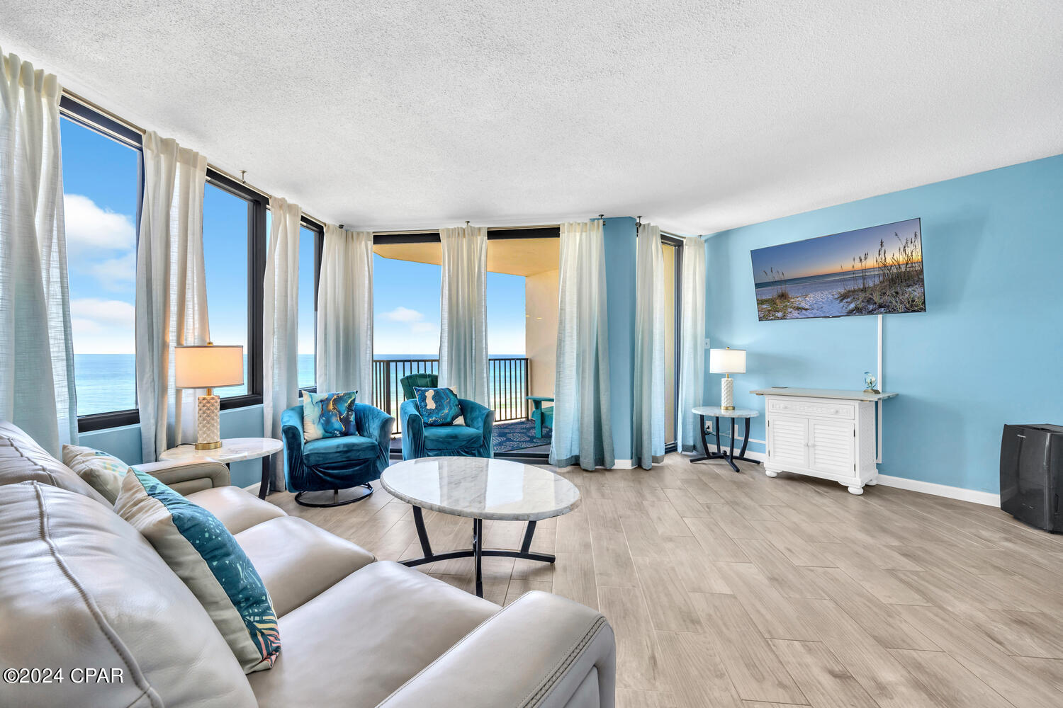 Perched on the 6th floor of the highly sought-after Sunbird Condominiums, this stunning gulf-front residence showcases the coveted ''A'' floor plan -- the largest and most desirable layout in the building. Fully furnished and beautifully remodeled, this luxury 1-bedroom, 1-bath retreat offers breathtaking, panoramic views of the emerald waters and sugar-white sands of the Gulf of Mexico. Step inside to discover elegant new flooring, charming French doors leading into the serene master suite, and a designer-inspired kitchen featuring endless countertops, custom storybook cabinetry, and a layout crafted for both style and functionality. The spa-like bathroom has been transformed with a gorgeous fully tiled walk-in shower, creating the perfect coastal escape. Sunbird offers an unmatched resort lifestyle with 3 beachfront pools (including a heated pool), tennis courts, grilling areas, and direct beach access just steps away. Recent community upgrades include new roofs, windows, sliding glass doors, fencing, and elevators, adding tremendous value and peace of mind. Located in the heart of Panama City Beach next to Pineapple Willy's and within walking distance to top dining, entertainment, and shopping -- plus only minutes from the new Top Golf -- this condo is perfectly positioned as a luxury vacation getaway, high-performing investment property, or full-time beachfront residence. Wake up to million-dollar Gulf views and experience the very best of beachfront living on the Emerald Coast.