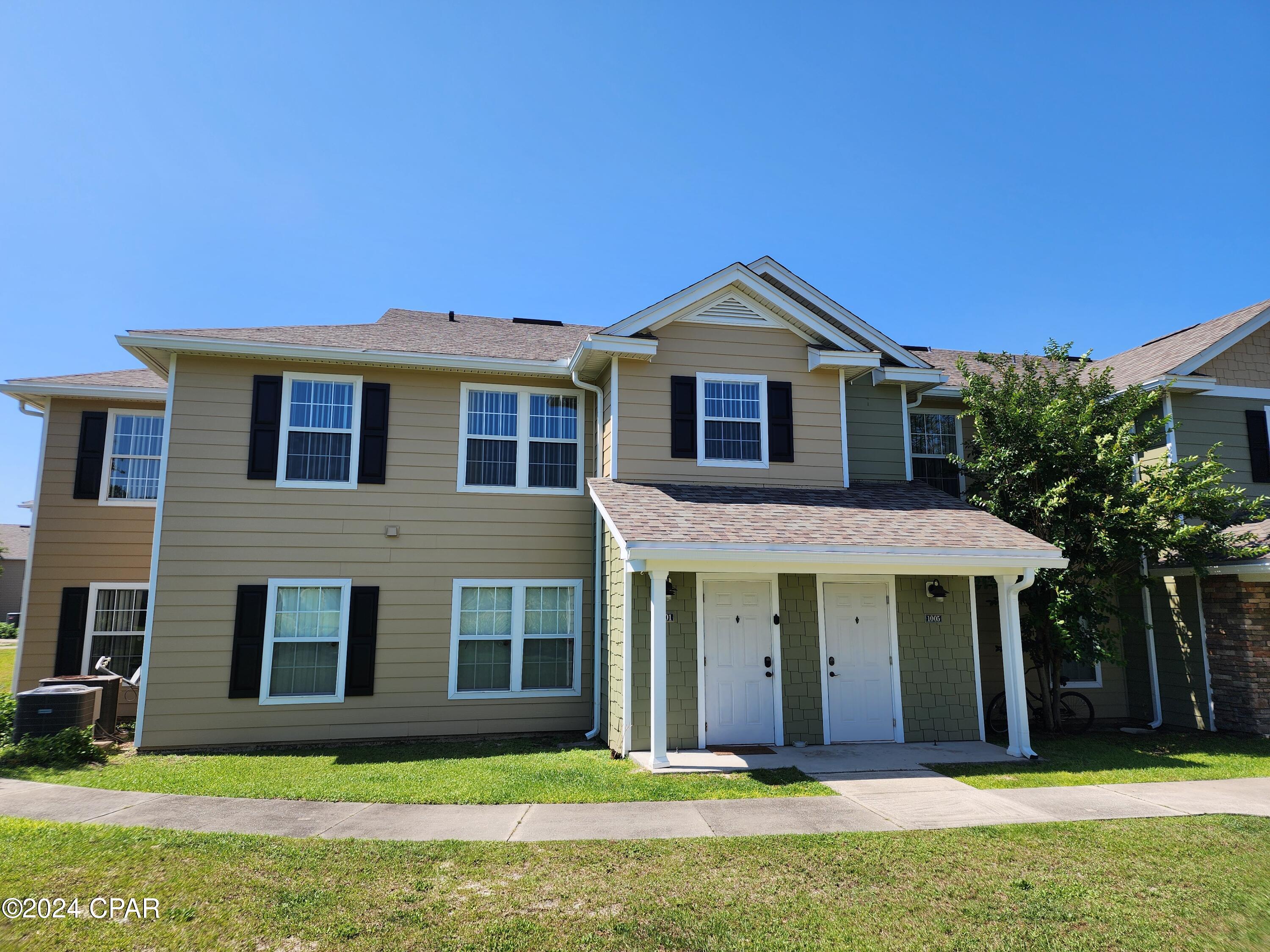 Freshly painted 3 bedroom, 2 bath condo located on the 2nd floor. Property features split bedroom floor plan, open living/dining area, stainless steel appliances and a large pantry. Water, sewer and garbage included by HOA. WOW is the required cable company. Gated community features inground pool, playground and fitness center. Conveniently located to beach and Pier Park. Washer/dryer are 'AS IS'. Pest control provided. Pets are not allowed.