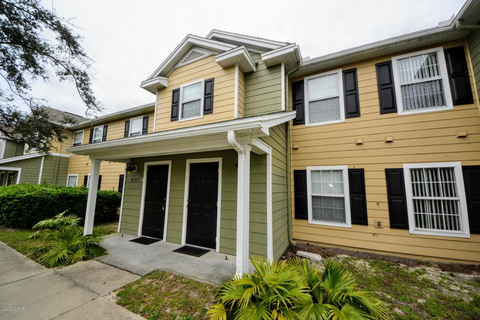Centrally located in Panama City Beach, this 2 bedroom, 2 bathroom, partially furnished, 2nd floor condo is available for rent starting May 1, 2020 for $1500/month plus utilities. Washer and dryer are included. Landscaping, pest control, water and trash is covered by the HOA. Background check and 1 year lease required.