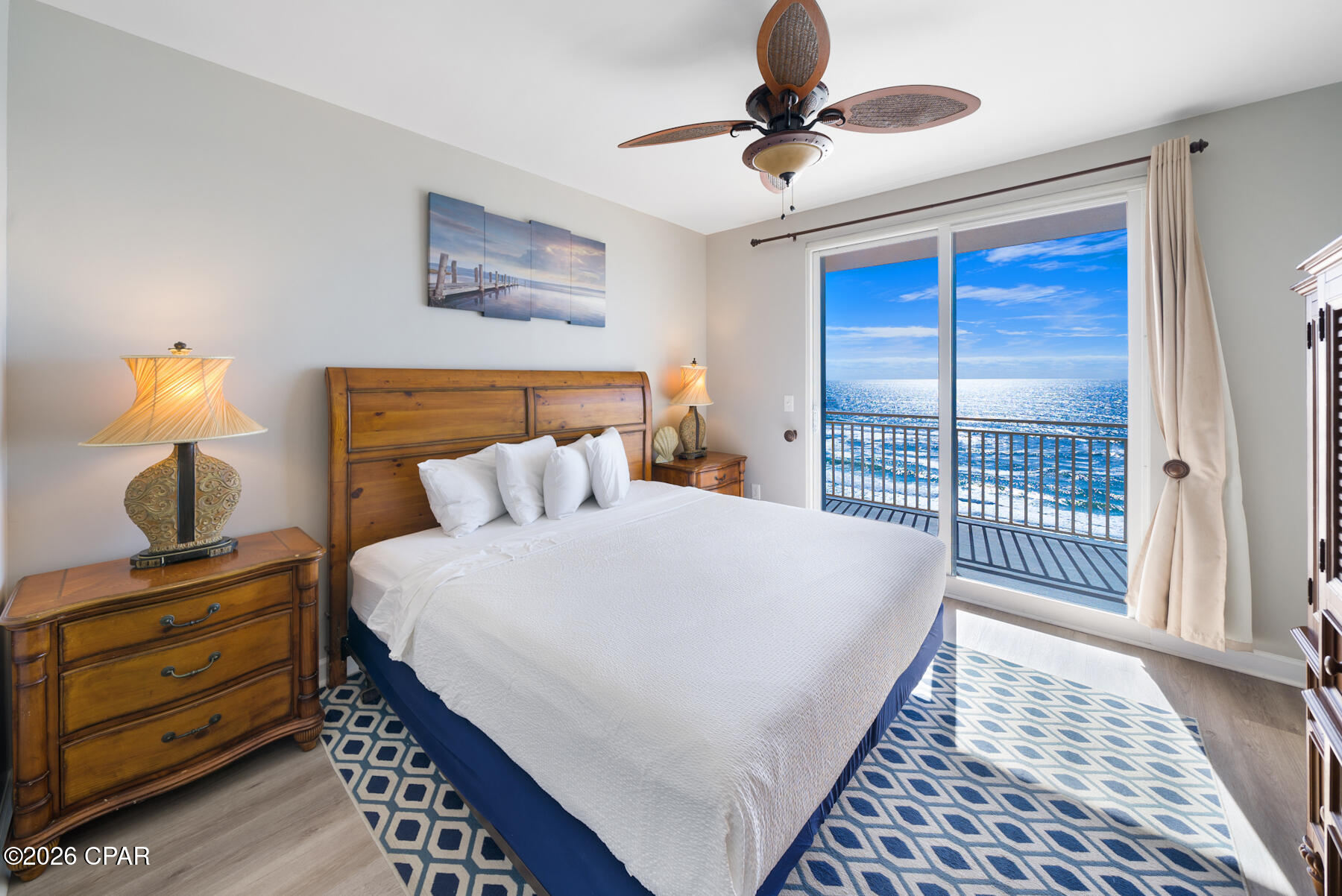 Welcome to Unit 702E at Splash Resort, one of Panama City Beach's most sought-after family-friendly Gulf-front destinations. This beautifully maintained 2-bedroom, 2-bath condo is fully turnkey, and offers a true Gulf-front primary suite with direct balcony access, allowing you to wake up to breathtaking emerald-coast views and the sound of the waves.

Inside, the residence features 9-foot ceilings, an open and functional layout, granite countertops, a fully equipped kitchen, and a private Gulf-front balcony with unobstructed views of the sugar-white sands and turquoise waters. The spacious primary bedroom faces the Gulf, creating a rare and highly desirable layout for both personal enjoyment and rental appeal.

Splash Resort is known for delivering an unmatched resort experience, especially for families. Owners and guests enjoy two expansive on-site waterparks, a lazy river, interactive splash pad and water playground, heated pools, hot tub, poolside bar and grill, arcade, movie theater, fitness center, and beachfront dining—all within a secure, well-maintained complex. Covered parking, an additional overflow lot, and easy beach access add to the convenience and comfort of ownership.

Ideally located just minutes from Pier Park and within close proximity to 30A, Splash Resort offers the perfect balance of relaxation, entertainment, and accessibility.

Whether you're seeking a low-maintenance vacation retreat, a strong short-term rental investment, or a combination of both, Unit 702E delivers Gulf-front living, premier amenities, and a resort experience that continues to draw repeat visitors year after year.
