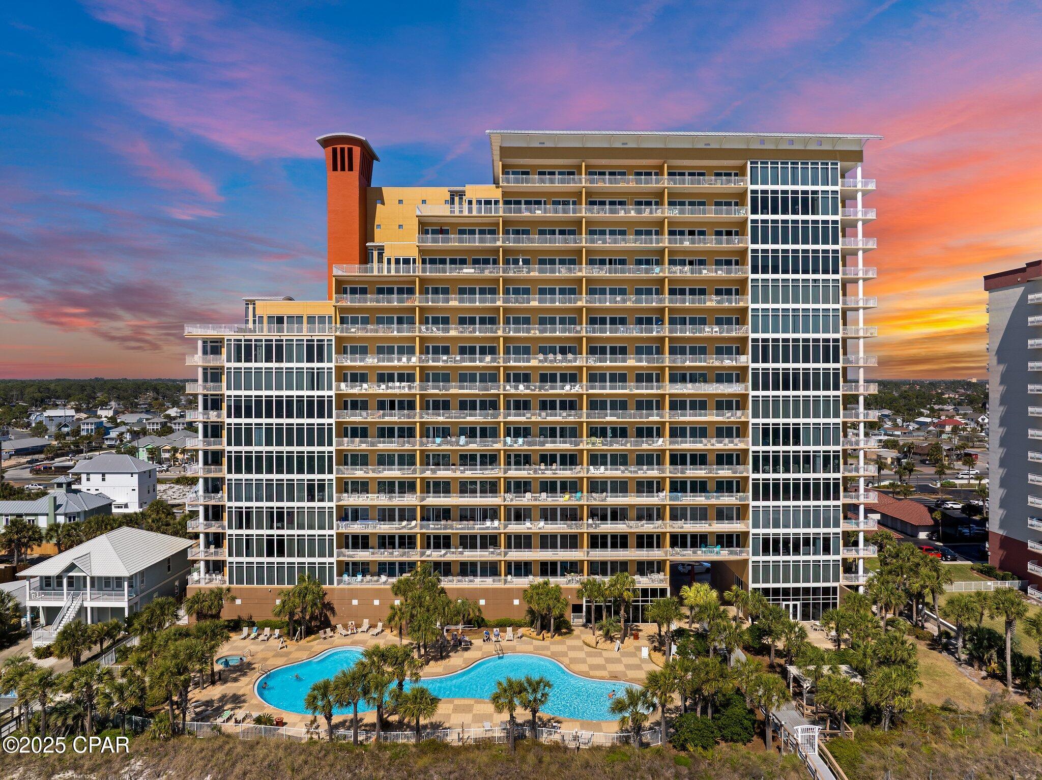 Indulge in the pinnacle of coastal luxury at Sterling Beach. This expansive 3-bedroom, 3-bath Gulf-front residence offers 2,274 sq. ft. of refined elegance and uninterrupted, panoramic views of the emerald waters and sugar-white sands of Panama City Beach through soaring floor-to-ceiling windows. 

Designed with sophistication and comfort in mind, the open-concept living and dining areas flow seamlessly, anchored by a chef-inspired kitchen featuring a striking granite island, high-end stainless steel appliances, and custom cabinetry—ideal for entertaining with style.

The lavish primary suite is a serene sanctuary, boasting a private balcony with mesmerizing Gulf views and a spa-like ensuite bath with an oversized walk-in shower, dual vanities, and elevated finishes throughout. Generously sized guest suites offer privacy and comfort for family or visitors. 

Every detail reflects upscale coastal living—tile flooring, crown molding, recessed lighting, and timeless architectural touches.

Sterling Beach pampers residents with over 300 feet of pristine Gulf frontage, a 4,000 sq. ft. beachfront pool, seasonally heated spa, state-of-the-art fitness center, private 48-seat theater, and more—all nestled on the tranquil east end of Thomas Drive, just minutes from fine dining, boutique shopping, and the award-winning St. Andrews State Park.
This is not just a condo—it's a lifestyle. 
 
Own your piece of paradise at one of Panama City Beach's most exclusive addresses.