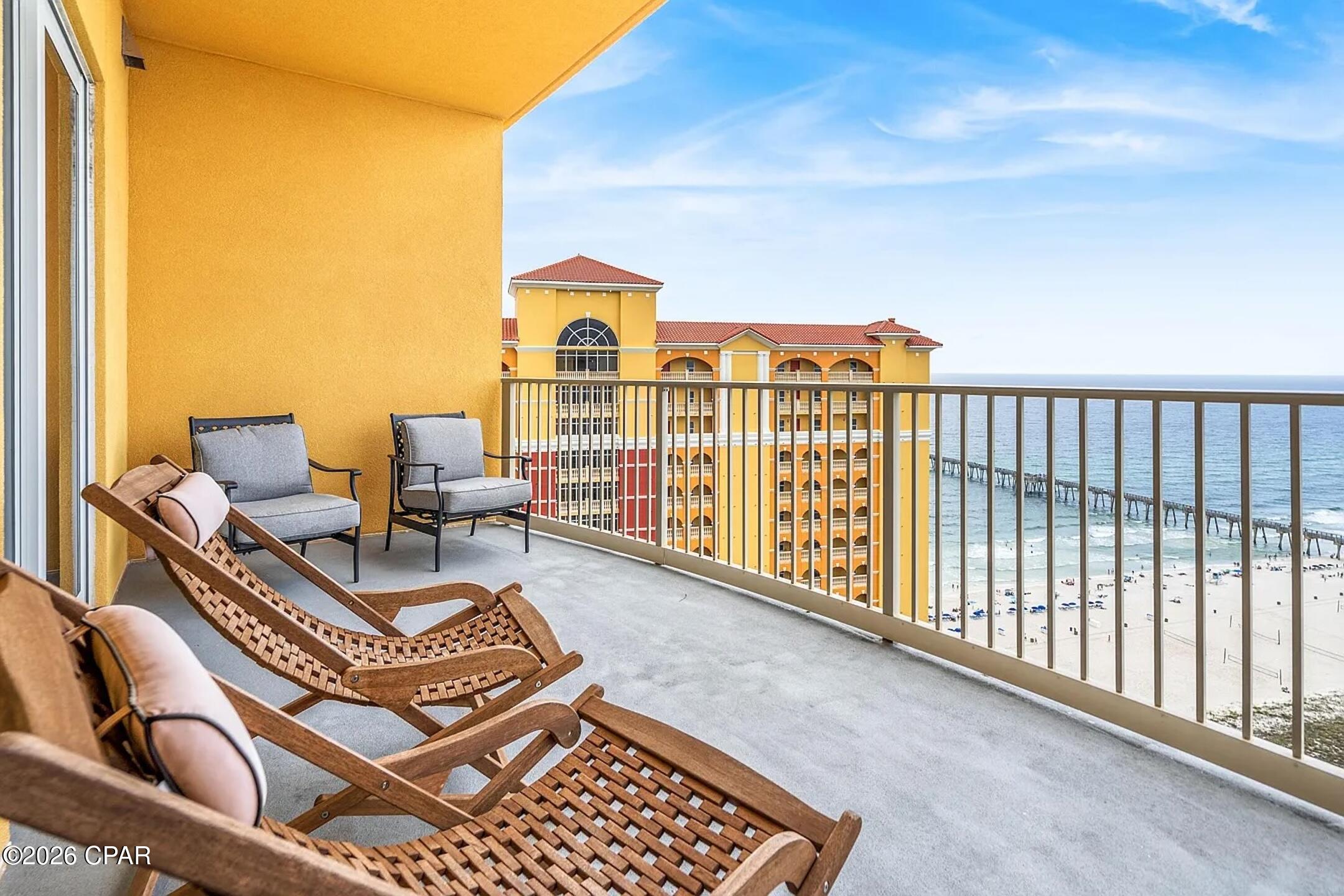 Exclusive Top-Floor Penthouse at Calypso Resort Tower III - Unmatched Views & Location in Panama City Beach!
Experience unparalleled luxury in this rare 3-bedroom, 2-bath penthouse crowning Calypso Tower III (completed 2021). Spanning 1,563 sq ft of luxurious living space with soaring 10-foot ceilings, this elevated retreat delivers breathtaking, unobstructed Gulf of Mexico views from your expansive private balcony—on clear days, enjoy panoramic sights stretching miles down the coast toward Destin!
Step out of the building and you're immersed in the heart of Pier Park, PCB's most sought-after destination for shopping, dining, live entertainment, concerts, the iconic fishing pier, and family fun—all within easy walking distance.
This fully turnkey gem boasts modern, elegant furniture throughout, making it ready for immediate occupancy or the busy summer rental season. With an outstanding proven rental history, it's the ideal investment property in one of the area's hottest locations.
Enjoy resort-style amenities including a massive zero-entry heated pool, hot tub, fire pits, fitness center, on-site café/tiki bar, cabana rentals, 24-hour security, covered parking, and more. HOA fees of $1,204.20/month cover comprehensive services like insurance, cable TV, trash, pest control, ground maintenance, security, water, and sewer.
This is currently the only 3-bedroom penthouse available in Tower III—a truly rare opportunity in this high-demand location. Don't let it slip away—schedule your private tour today and claim your panoramic piece of paradise!