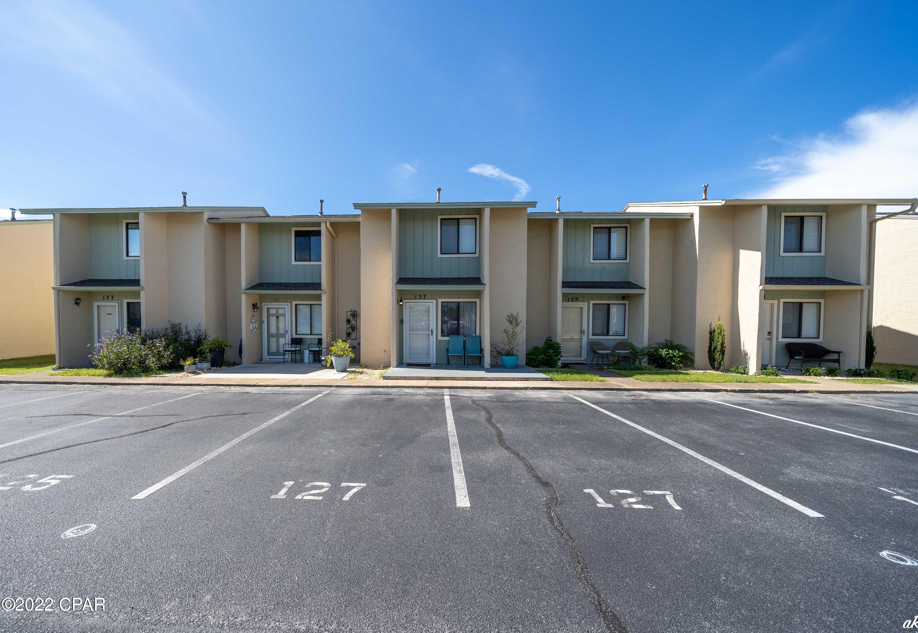 CURRENTLY UNDER CONTRACT, SELLER WILL CONSIDER BACKUP OFFERS



This is a turnkey, 2 bedroom adorable, furnished unit ready for you to have your beach home or a revenue producing property! This gated community has low HOA fees with plenty of activities on property and is centrally located to everything PCB has to offer including easy access to the beach, shopping and dining. Some of the amenities include a mini golf course, shuffleboard courts, tennis courts, a fitness center, a playground and 11 pools to enjoy including a gulf front pool!!! This updated unit provides an open floor plan with comfortable living space. Flooring has been recently replaced with scratch resistant, waterproof LVP in the  main area and hardwood, stained and treated pine on the stairs..no sand in carpet, perfect for the beach! 

Highlights include an updated kitchen with a gas stove, stainless steel fridge, tiled back splash and a breakfast island. New flooring throughout. Upstairs you'll find both bedrooms provide plenty of space for sleep, study or relaxing. Both bathrooms also have updated vanities, counter tops and mirrors. The back patio has a picnic table creating the perfect setting for cookouts. Keeping convenience in mind there's an additional storage closet in the back patio as well as a washer and dryer in the unit.

*Measurements are approximate, please verify.