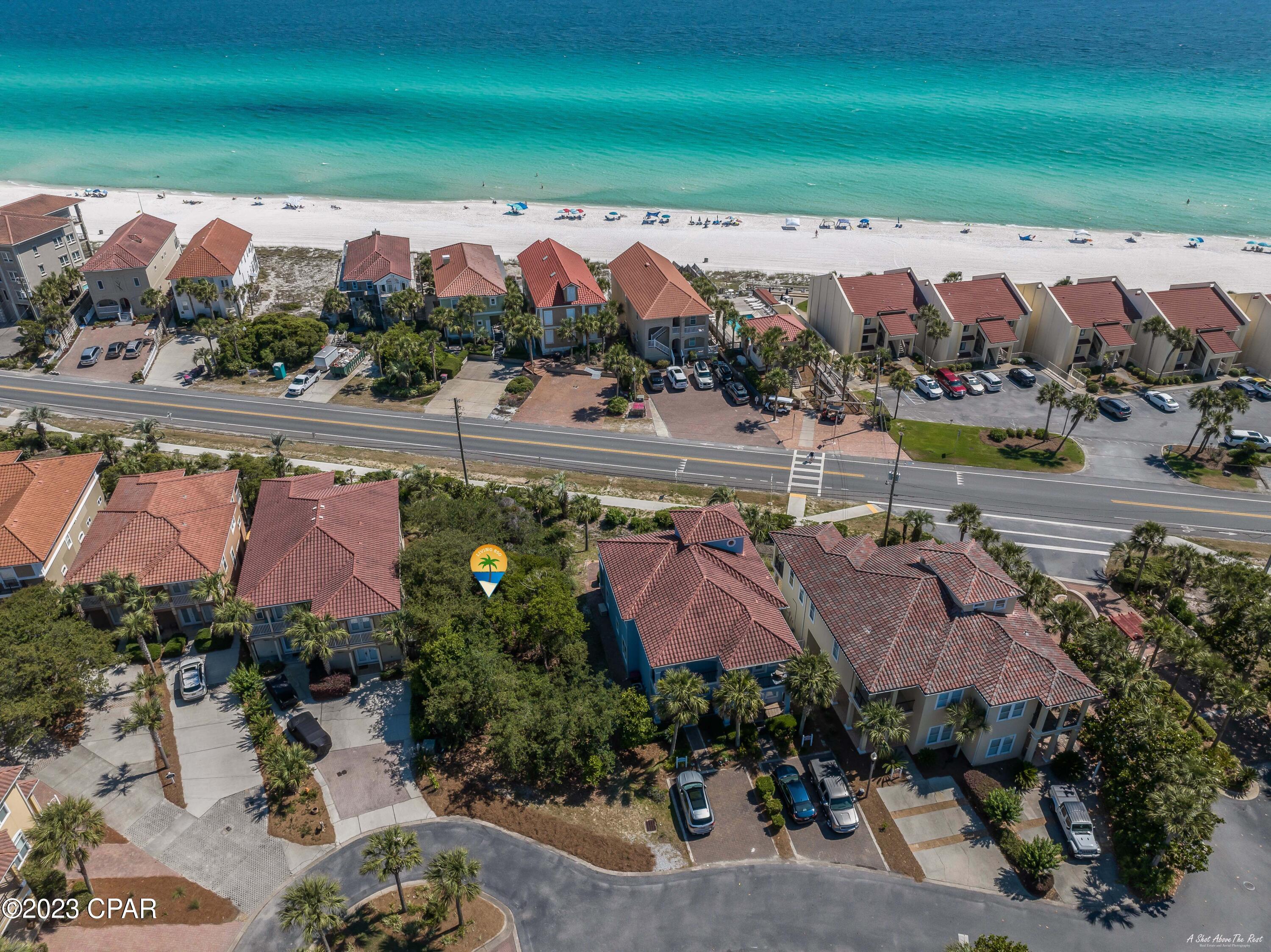 *CURRENTLY UNDER CONTRACT, SELLER WILL CONSIDER BACKUP OFFERS *Lot across the street from the BEACH and in the only gated community on the quiet west end! Private dedicated beach entry and 2 pools; 1 on the beach and 1 behind the clubhouse. Tennis court, hot tub, work out room and more. Prestigious La Valencia is a small community on a circle and the neighborhood is awesome. This lot is a real find so don't hesitate! Near restaurants, Pier Park, tourist attractions and Scenic Highway 30A. Build your own sandcastle here and enjoy not only the privacy of your own beach access and pool, but the amenities not expected at this price AND low HOA fees. This is the last lot facing Front Beach Rd. in La Valencia. All information including measurements are approximate and should be verified by the Buyer.