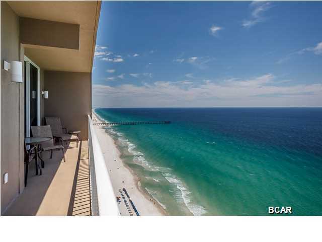 Penthouse living at its finest! Popular ''Type L'' floor plan, unit 2912 is a PENTHOUSE level unit and features a full 150 sq ft of private balcony accessible from your Gulf front master bedroom and living area!! Storage unit 29-S7 also conveys with the sale! This tastefully decorated 1 bedroom, 2 bath includes a bunk room, giving the unit that 2 bedroom feel and quality. Gulf front condo is fully equipped for rentals and has a long rental history. Capture the high rental season as soon as you close! The kitchen features granite counter tops, stainless steel double sink, stainless steel appliances, loads of cabinet space and is fully stocked and rental ready. Tidewater Beach has 636' of gulf frontage and a wide variety of amenities. The location near Pier Park and the airport make this property the place to be! Two huge lagoon pools on each side of the building, a fully enclosed indoor pool for those rainy days, a 4200 sq. ft. Fitness Center for the fitness buff, Owner's sky lounge, and a 5000 sq. ft. Convention Center to attract meetings and guest revenues. Flip Flops on-site coffee/snack shop, Waves bar and grill, large lobby and check-in area all add up to the ultimate destination for you and your guests! The required Condominium Governance Form and Energy Efficiency Rating Brochure are attached to this listing. Please ask your sales associate to print it out for you. Thank You!