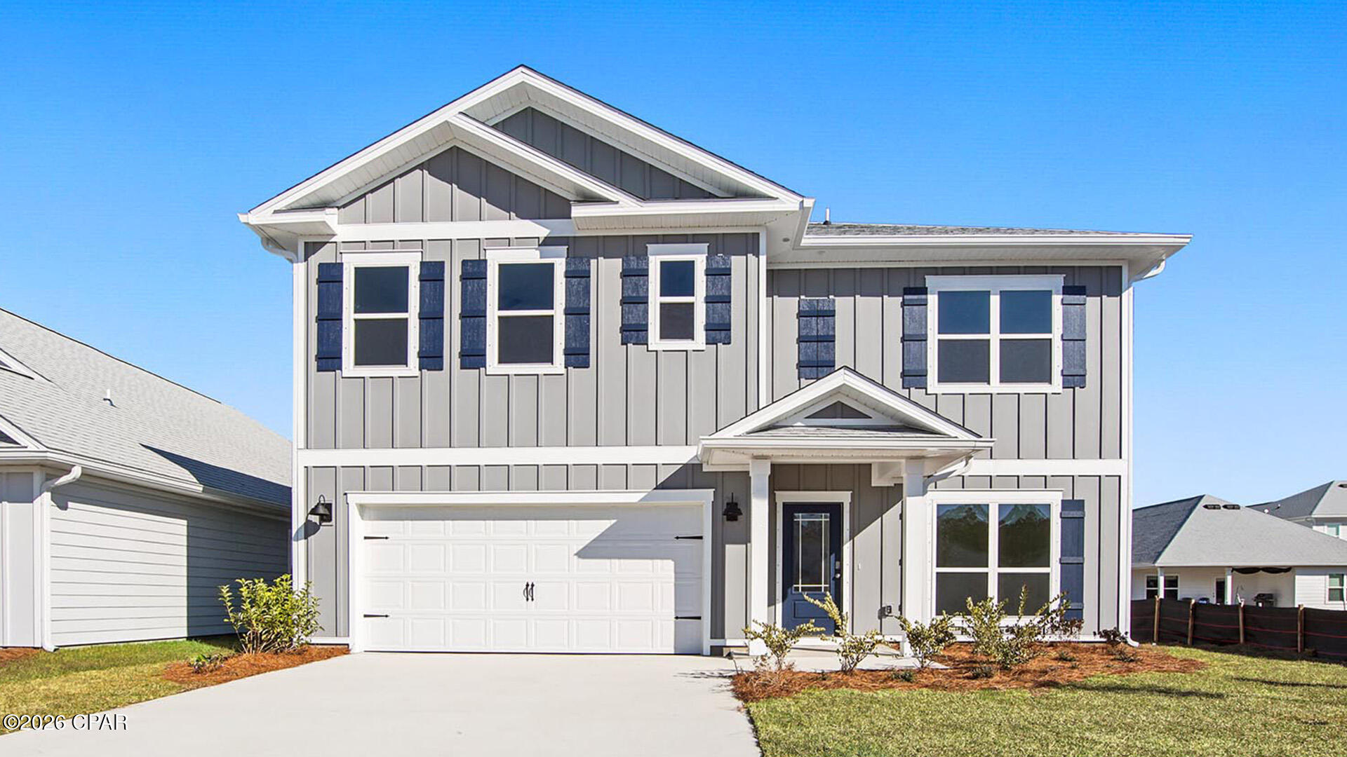 This is a two-story home offering a brightly lit open concept design on the main level with modern finishes throughout.


Upon entering this home, you will find a bright study off the foyer that leads to the concept design living space. The open concept design seamlessly connects the living and dining areas to the kitchen making this floor plan ideal for entertaining or family gatherings. Elegant features dress the main level including EVP flooring throughout the main level common areas and carpet in each bedroom and upstairs hallways, elegant quartz countertops in the kitchen and bathrooms, soft-close cabinetry, and stainless-steel appliances that include a smooth top stove, microwave, and dishwasher. An exceptional feature of this home is a guest bedroom on the main level as well as a full bathroom which allows for guests to have their own private retreat. An exceptional feature of this home is the guest bedroom and full bathroom on the main level.



The second level has an additional living area that is perfect for a game room or media area. The primary bedroom has a private ensuite bathroom which has a large soak tub, separate shower, double vanity with quartz countertops, and spacious walk-in closet. Leaving the primary bedroom, you will see the generously sized laundry room and another guest bedroom. Continuing along the hall you wind two additional bedrooms and a shared bathroom with a double vanity and separate water closet.