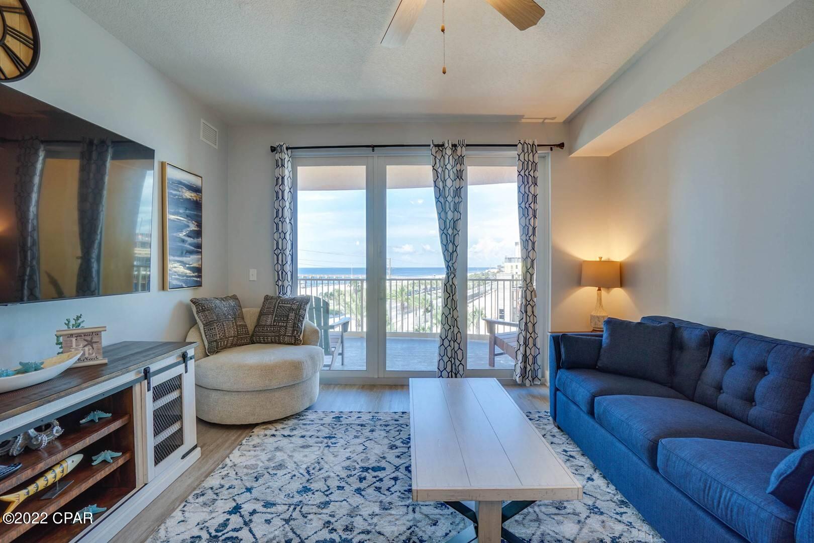These 3 bedrooms and 2 bathroom is decorated beautifully with top of the line of furnishings. There is luxury vinyl plank flooring through-out the unit and tile in the laundry rooms and bathrooms. The bathrooms also have cultured marble and quartz countertops. The kitchen is equipped with quartz countertops, stainless steel appliances, and an upgraded backsplash. You will have access to the oversized balcony from the living room and primary bedroom. Amazing views of the sugar sand beaches of the Gulf Coast! Tower III offers an amazing pool that is heated in the cooler months and color changing, a hot tub, tiki hut, on-site restaurant with al fresco dining and a fire pit!